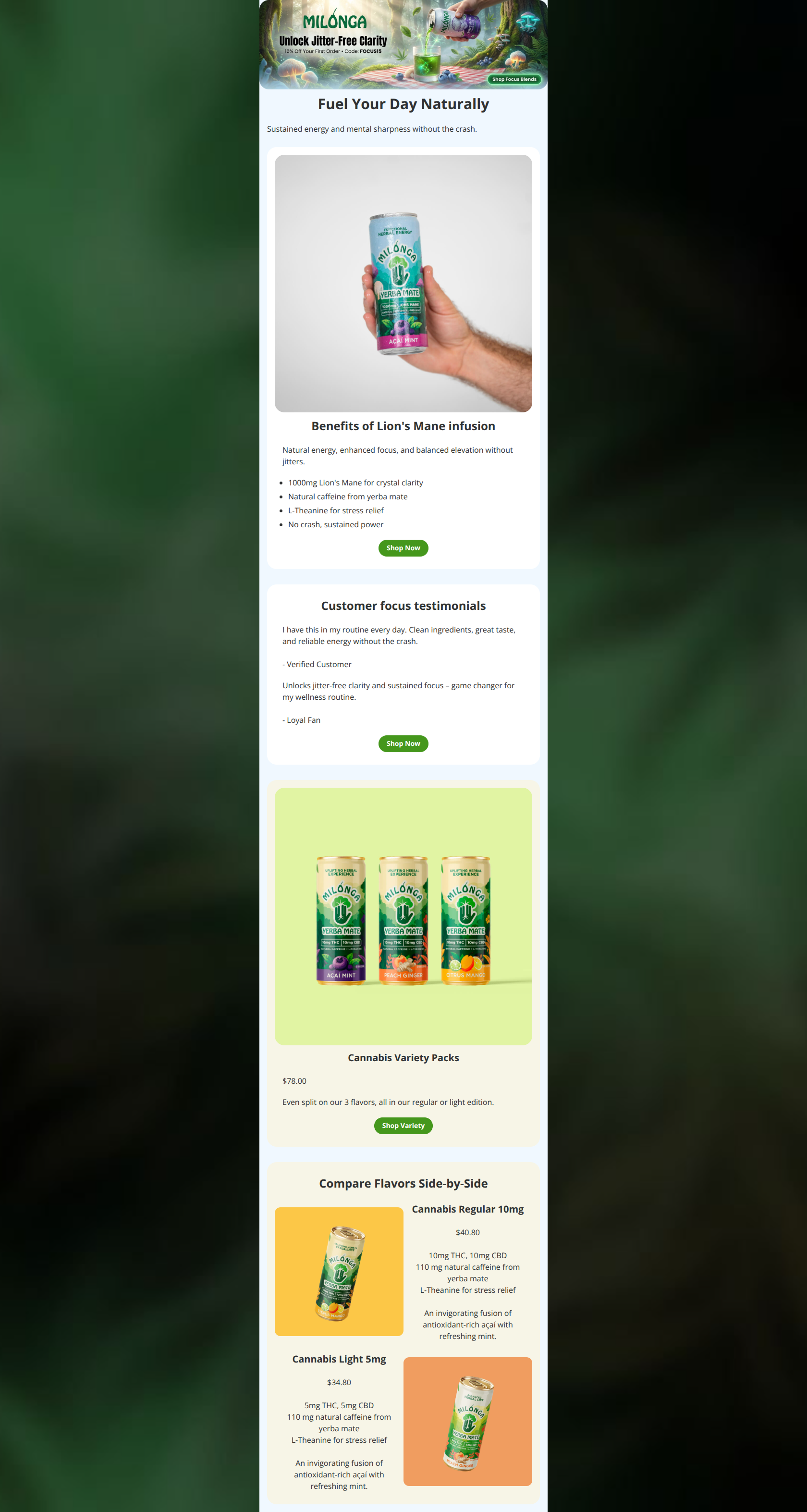 Email design: Unlock Crystal Focus – 15% Off