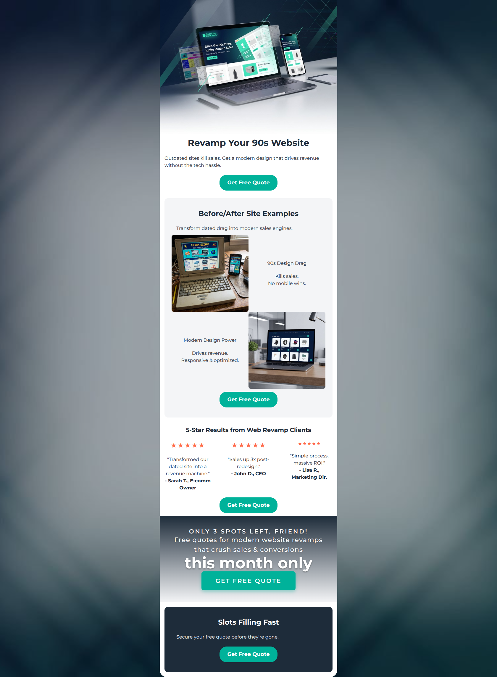 Email design: Revamp Your 90s Site Now