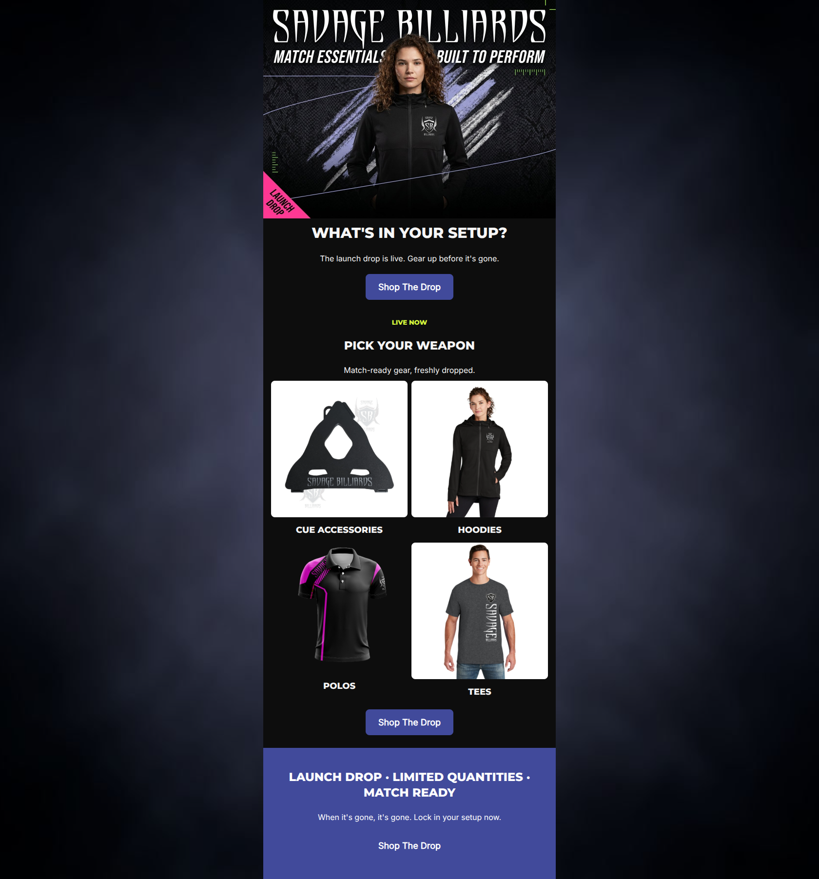 Email design: The drop is live — what's in your setup?