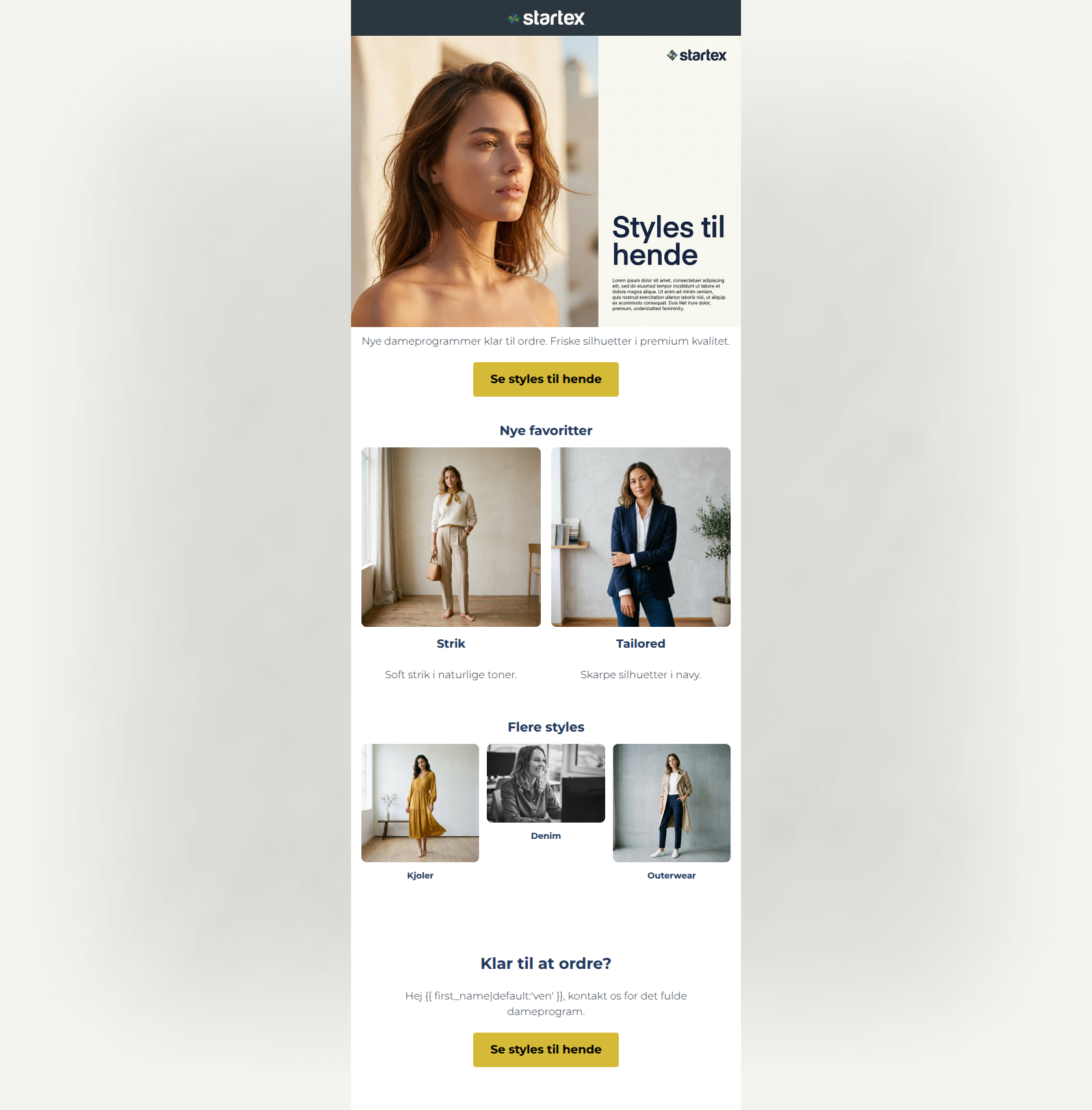 Email design: Styles til hende — nye favoritter