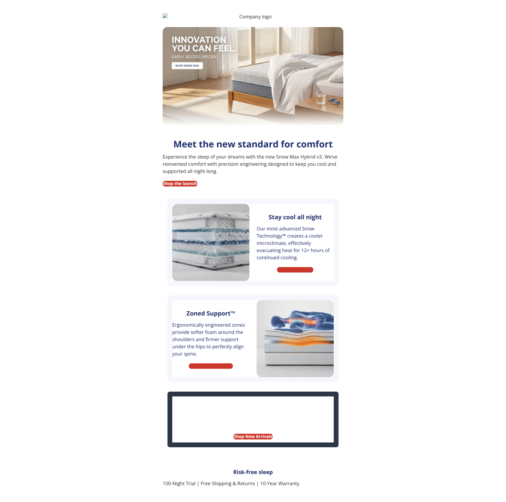 Email design: Casper's New Product is Here!