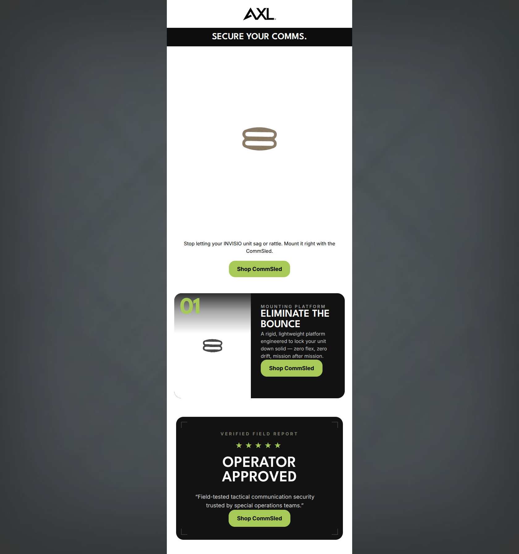Email design: Secure Your Comms.