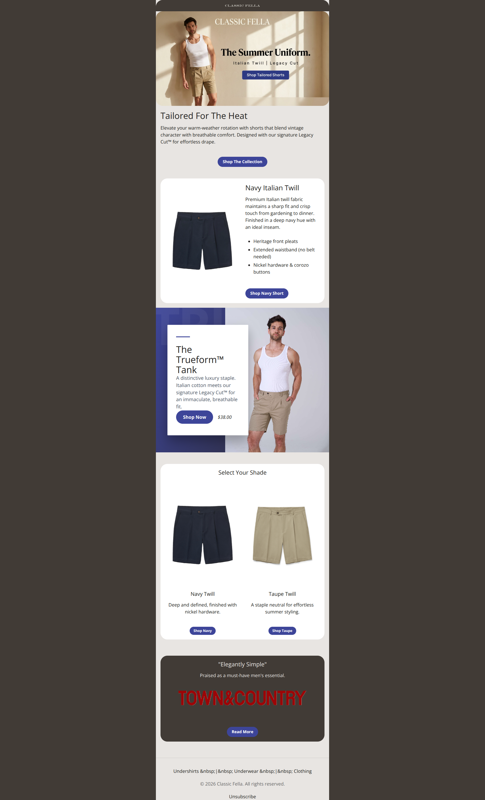 Email design: Upgrade your summer uniform.