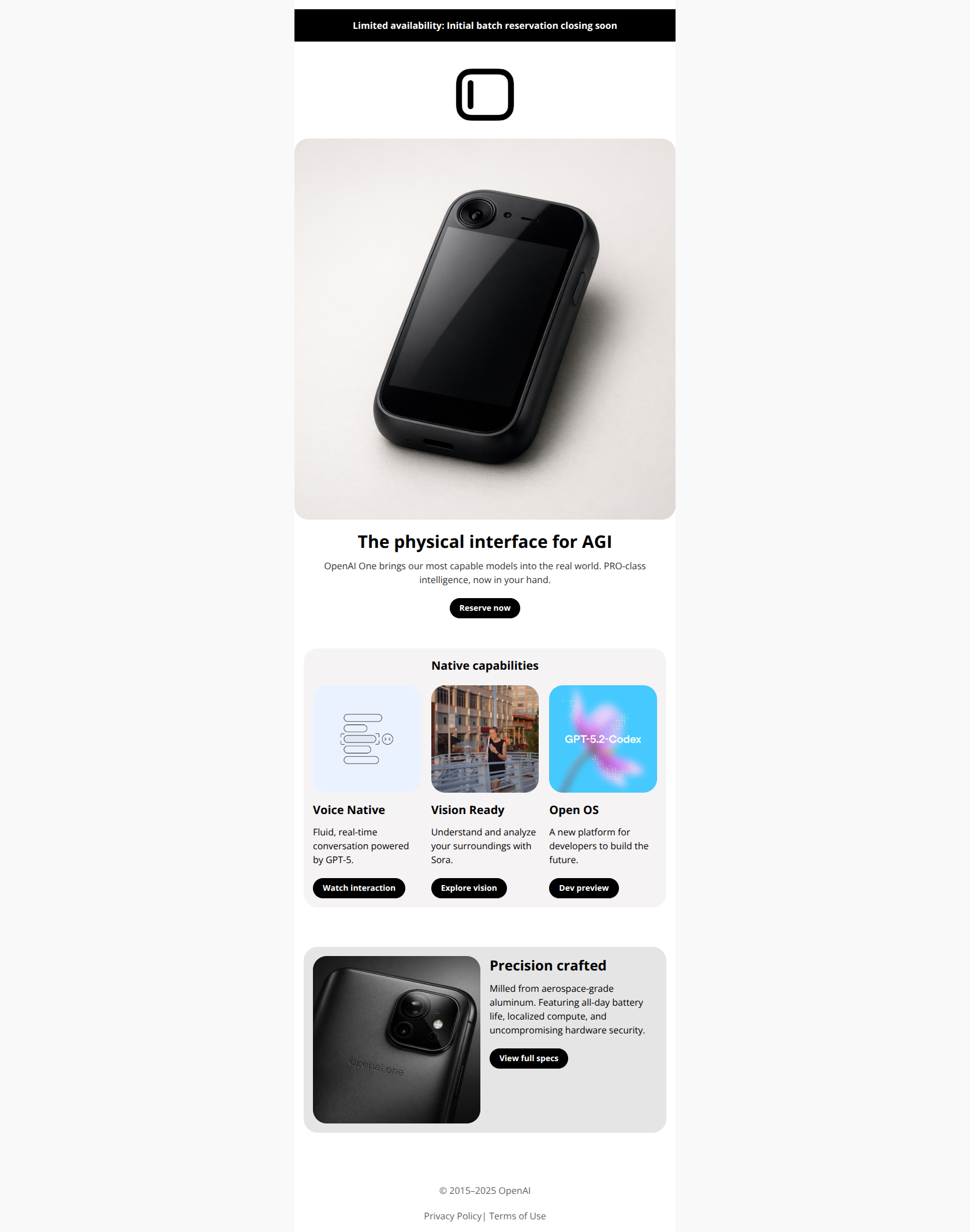 Email design: It's here! Our first hardware product