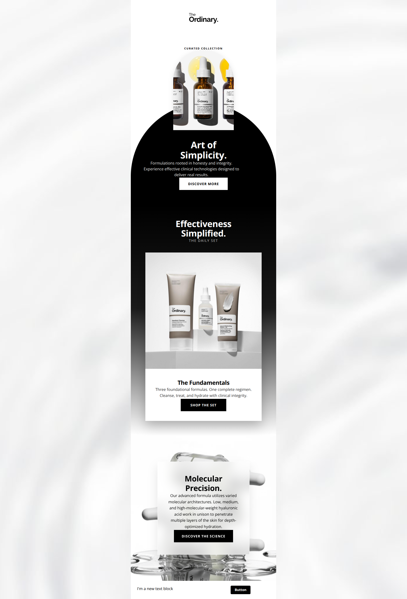 Email design: Hydration, crystal clear. (Clone)