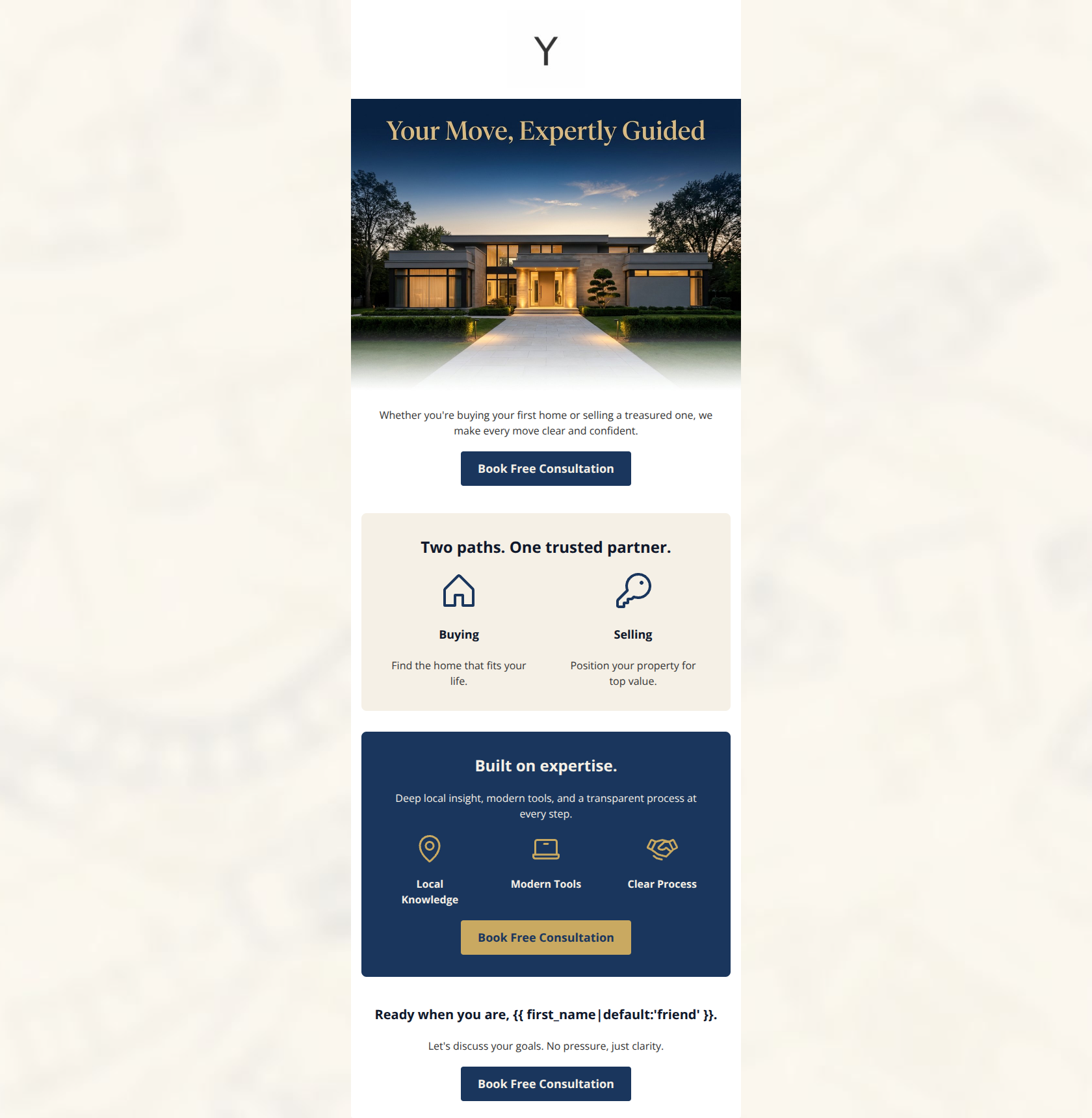 Email design: Buying or selling? Let's make it simple.