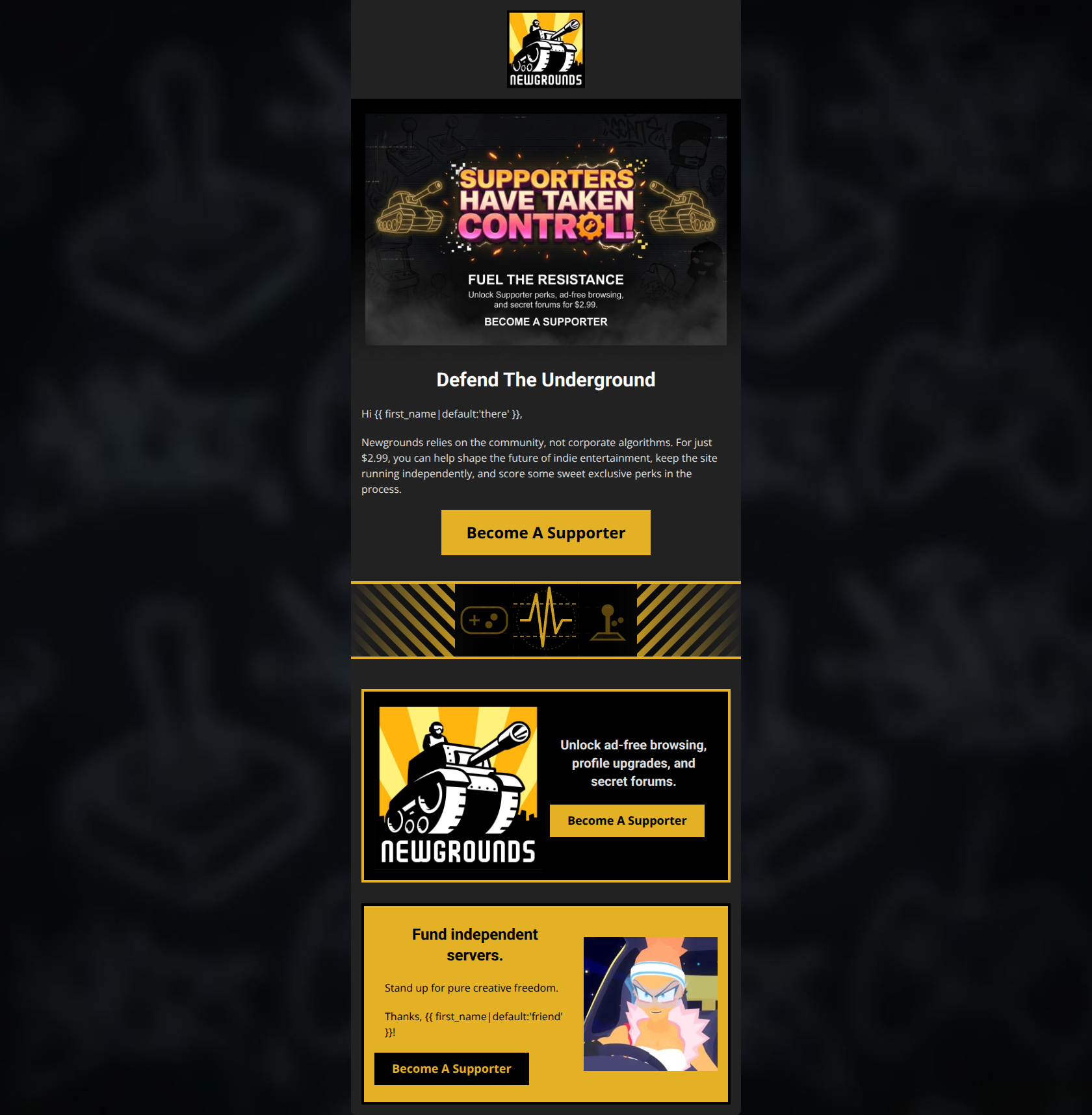 Email design: Help shape the future of indie entertainment