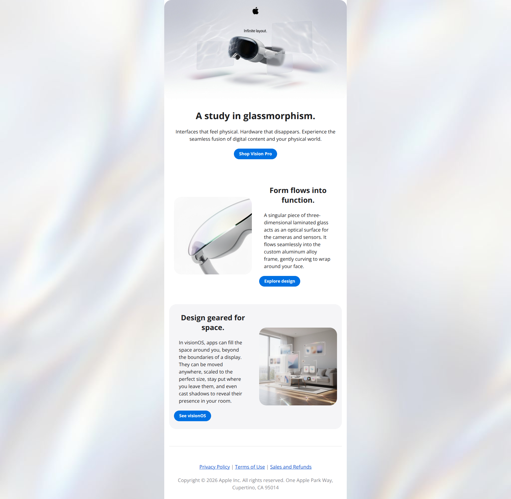 Email design: Welcome to liquid glass.