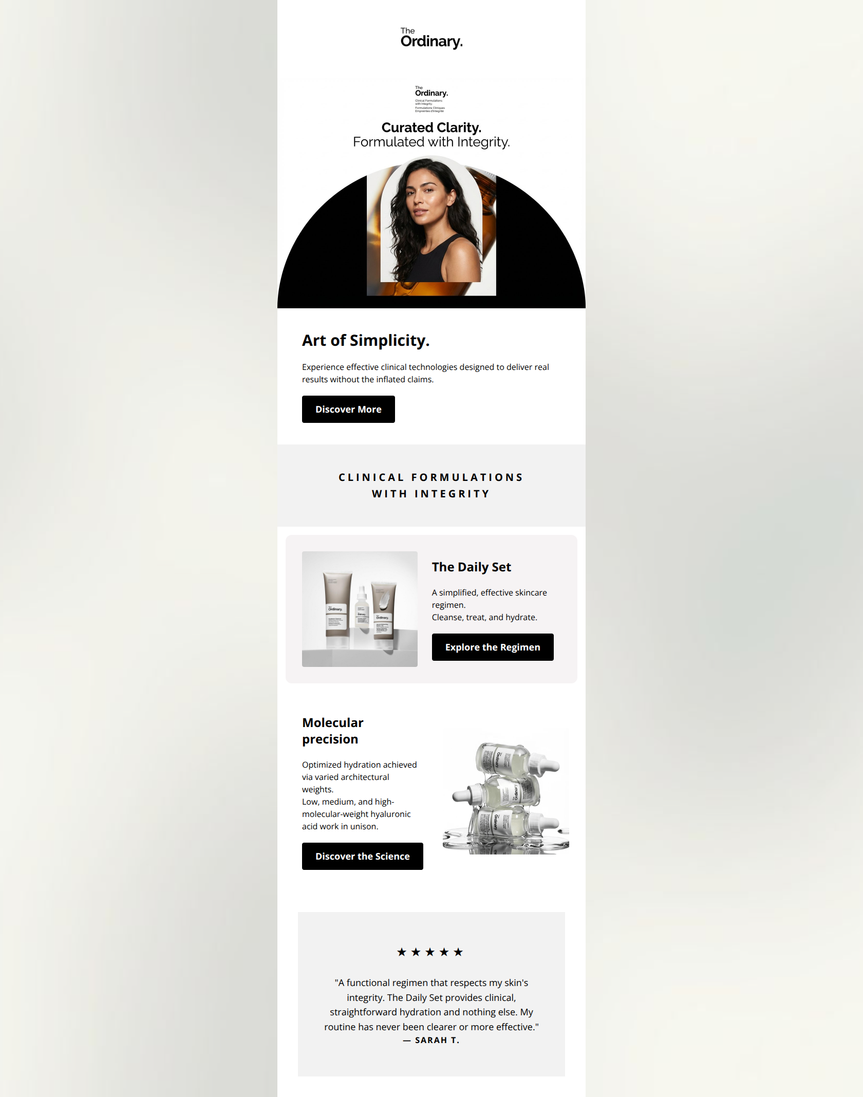 Email design: The Art of Simplicity: Clinical Integrity