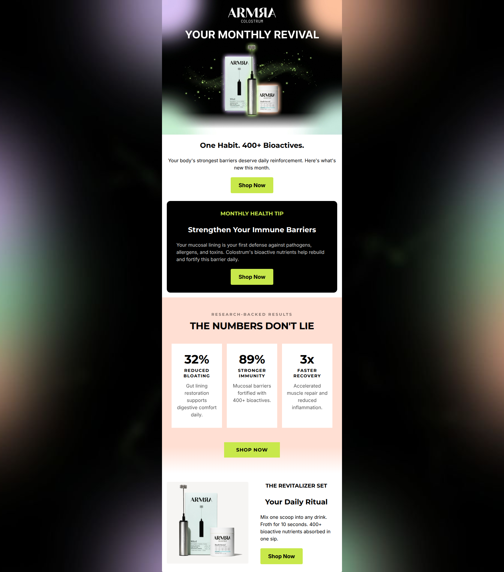 Email design: Your daily revival starts here