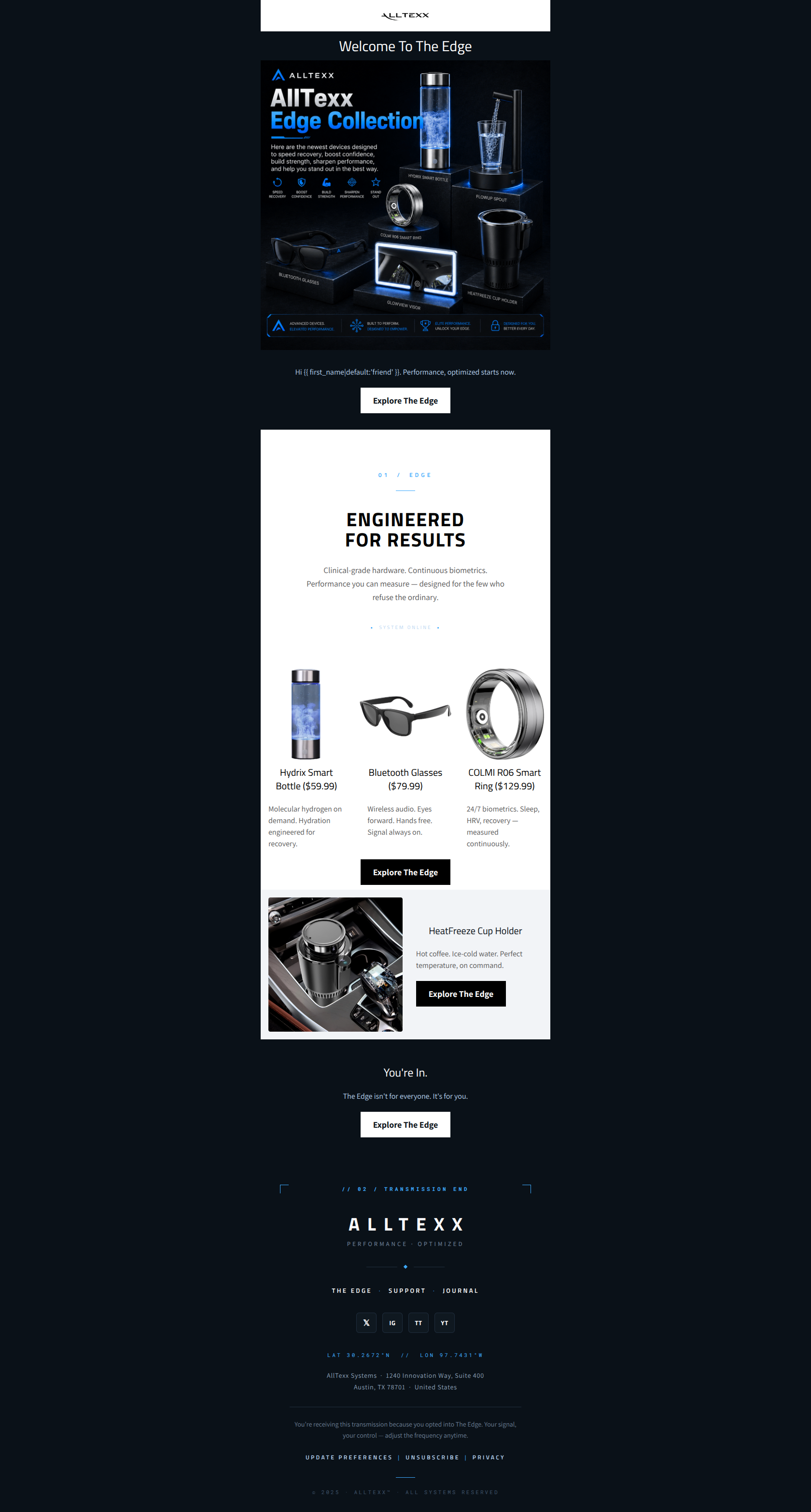 Email design: Welcome to the Edge.