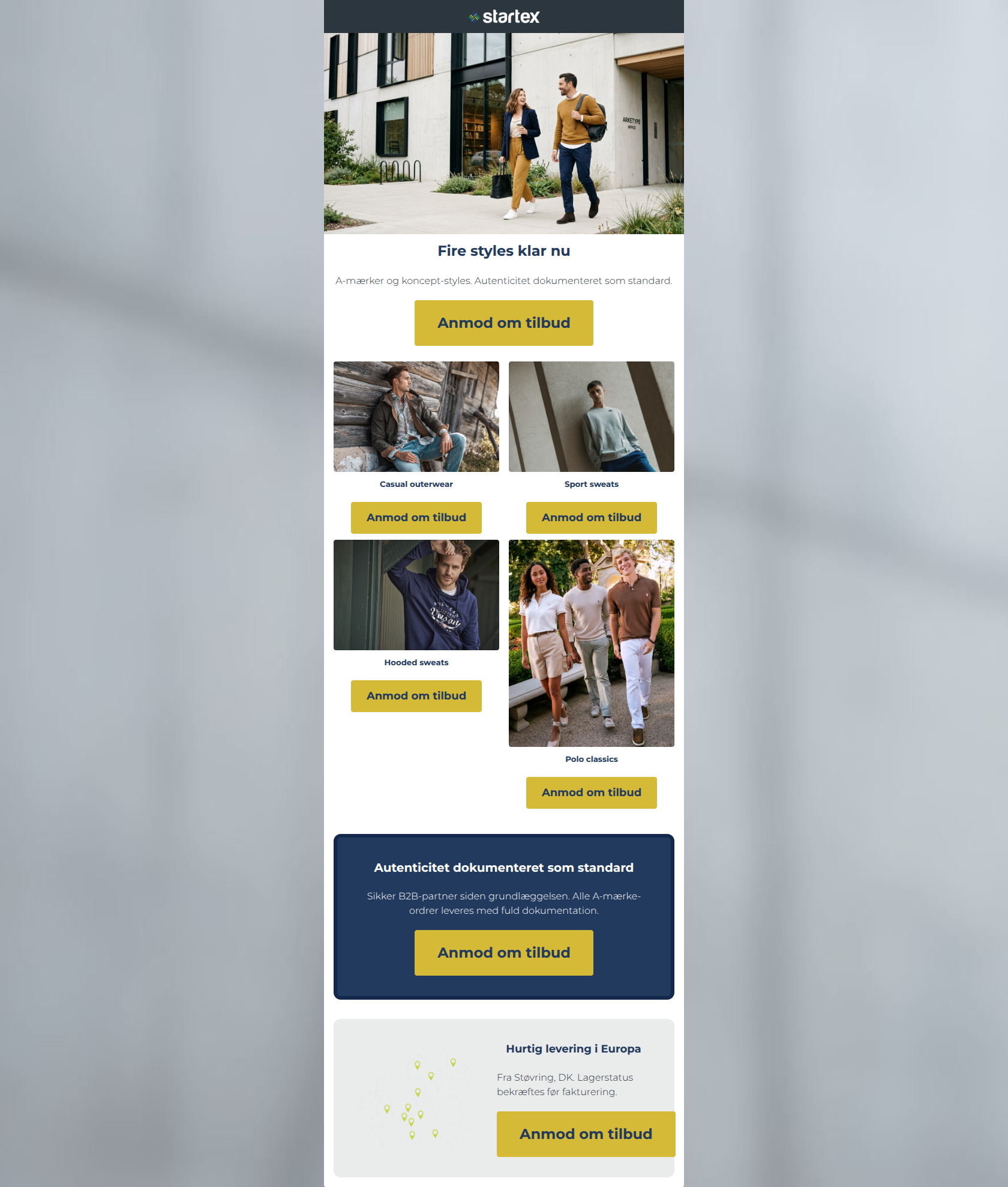 Email design: Fire styles klar til dit lager
