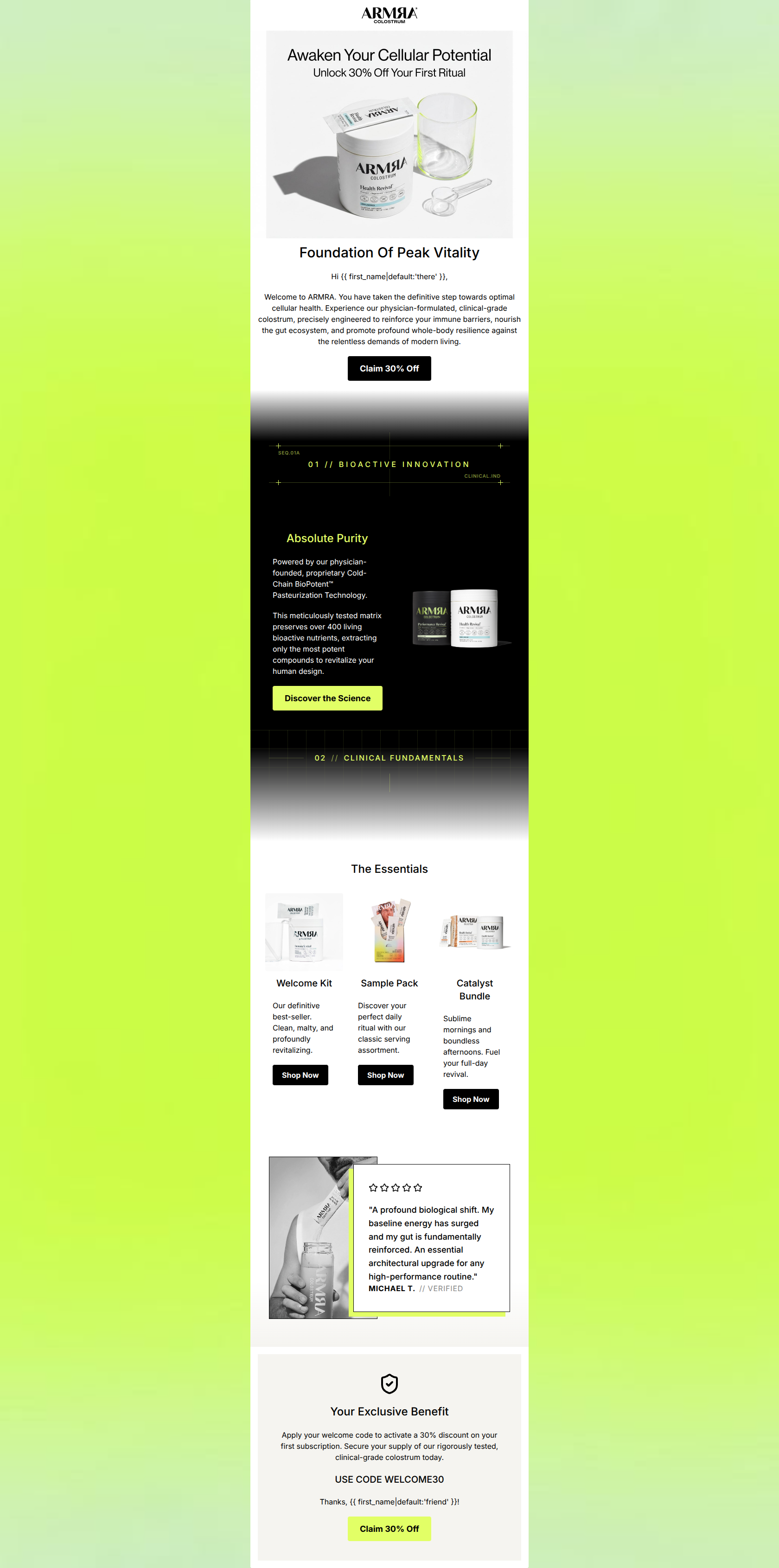 Email design: Welcome to the apex of human potential