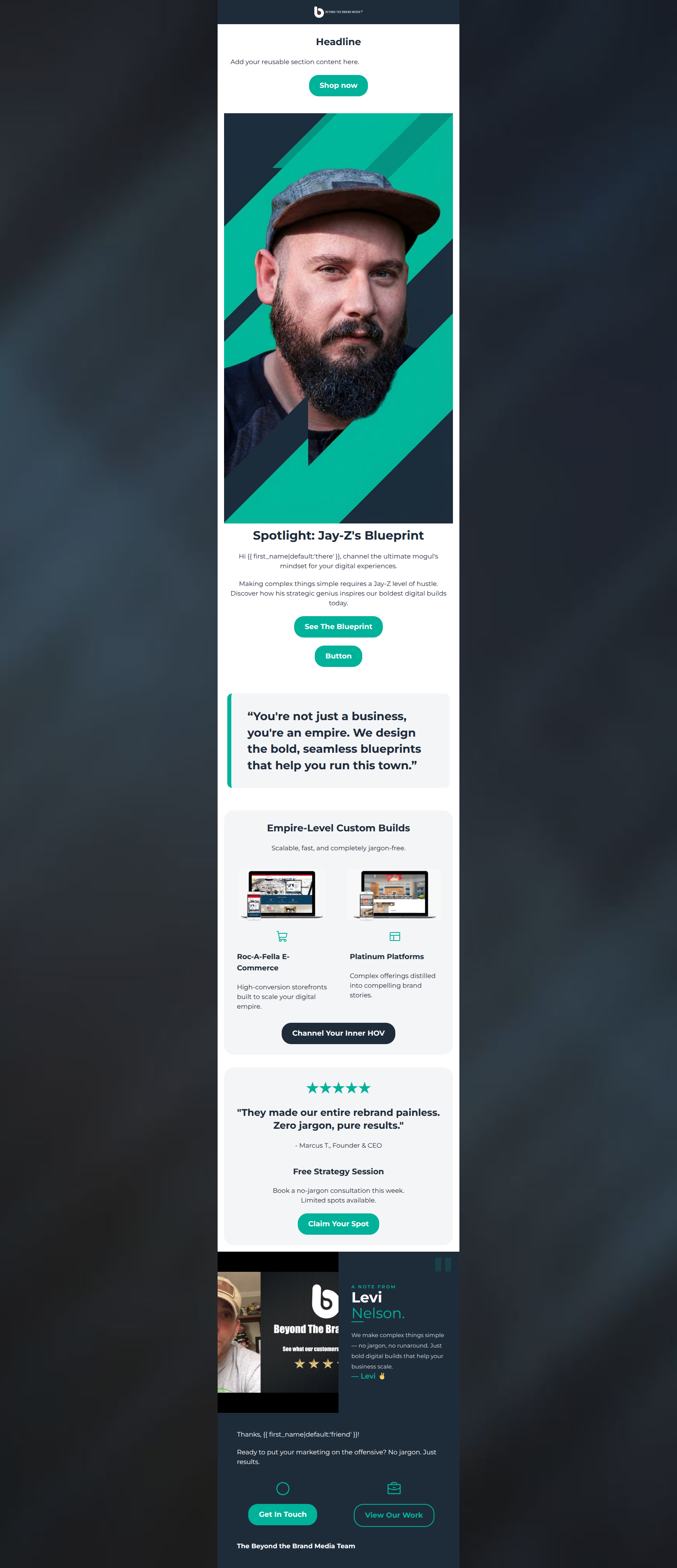 Email design: Meet Levi: The Senior Designer Behind Our Best Bui