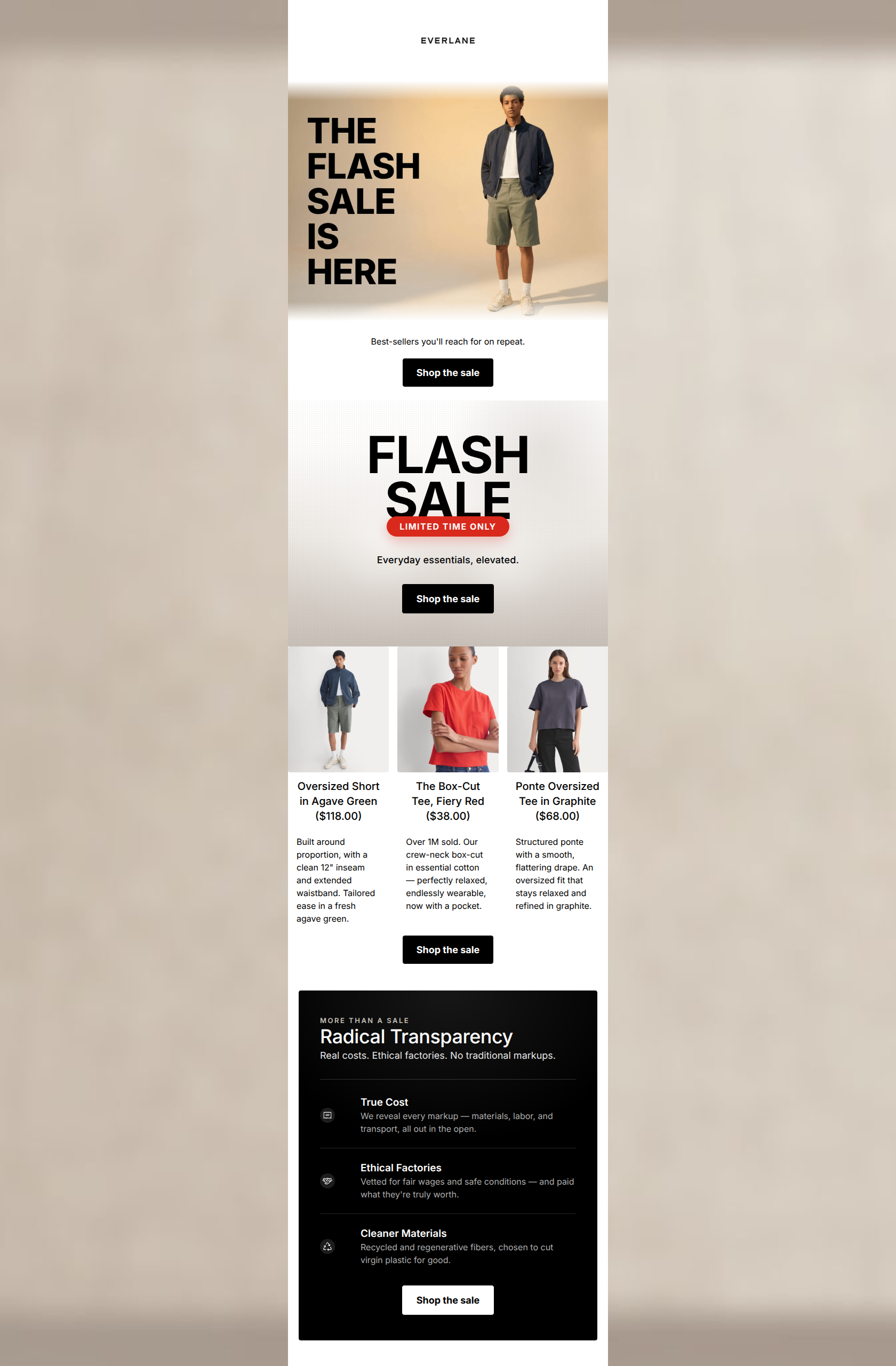Email design: The Flash Sale is here