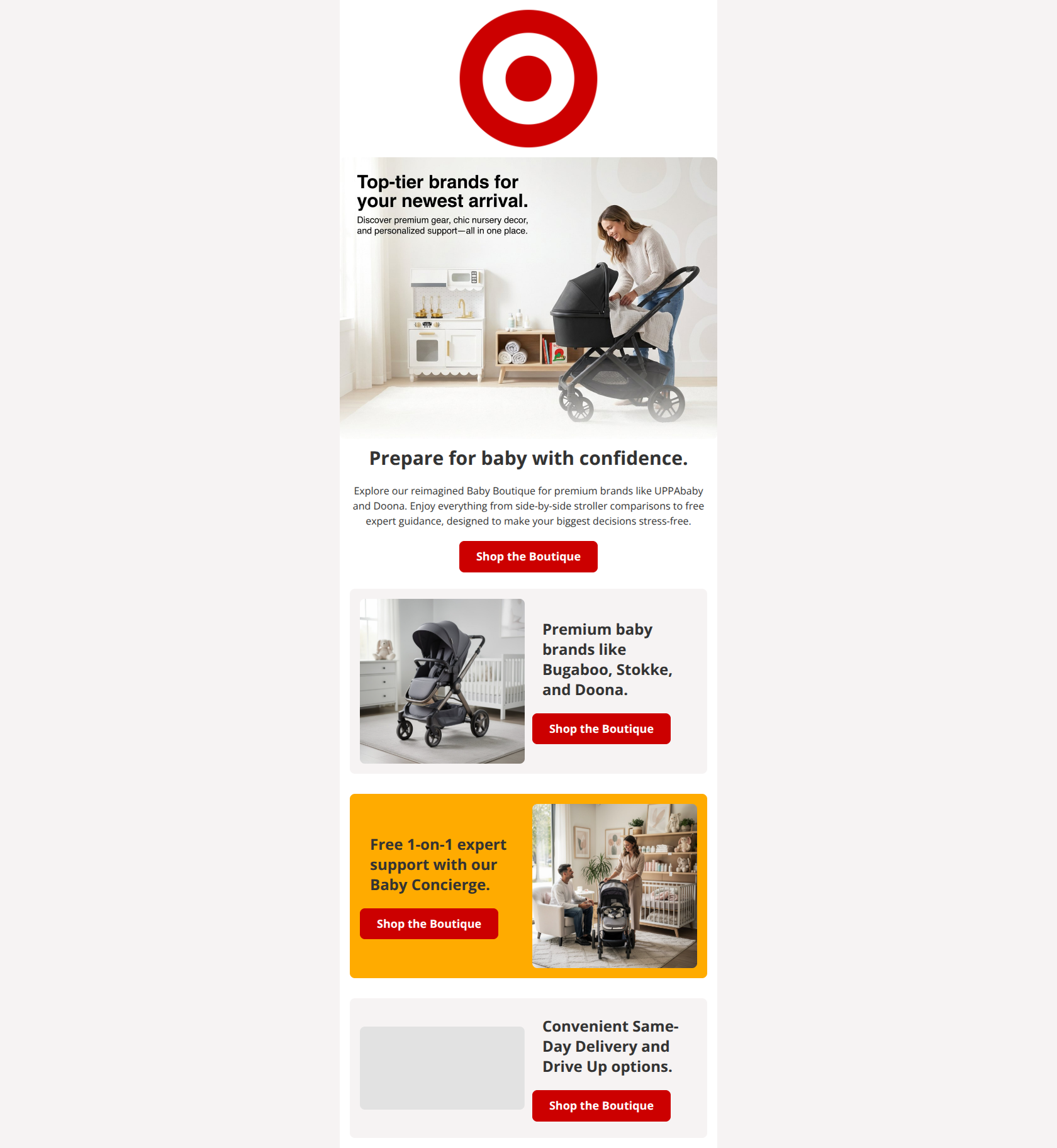 Email design: Meet the all-new Target Baby Boutique