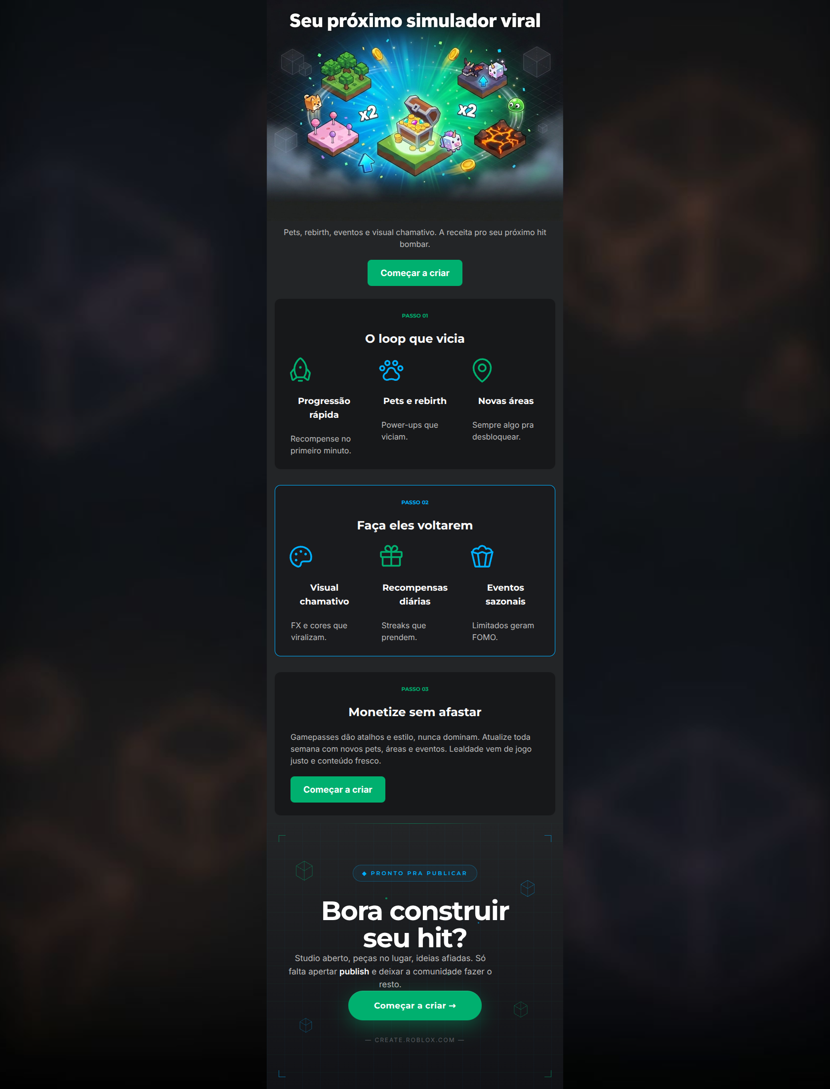 Email design: A receita do simulador viral no Roblox