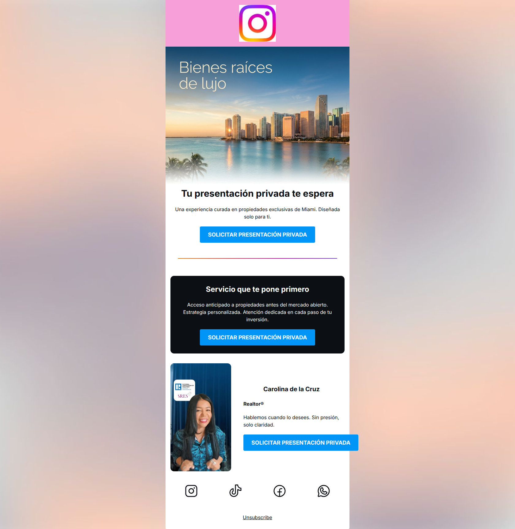 Email design: Tu presentación privada te espera
