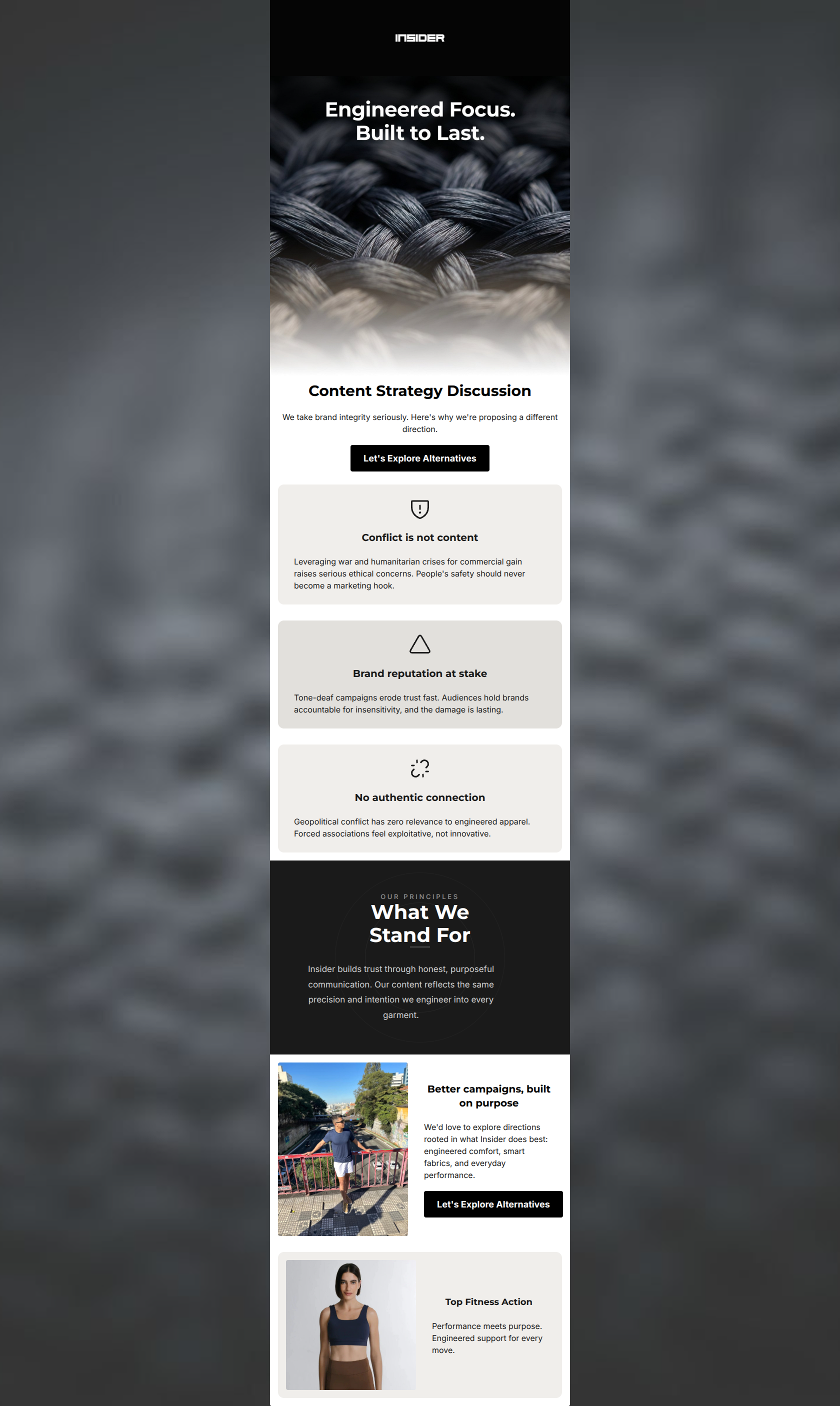 Email design: Regarding your content request