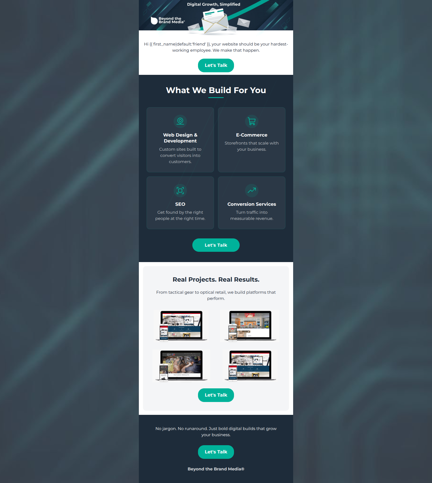 Email design: Your website should work harder than you
