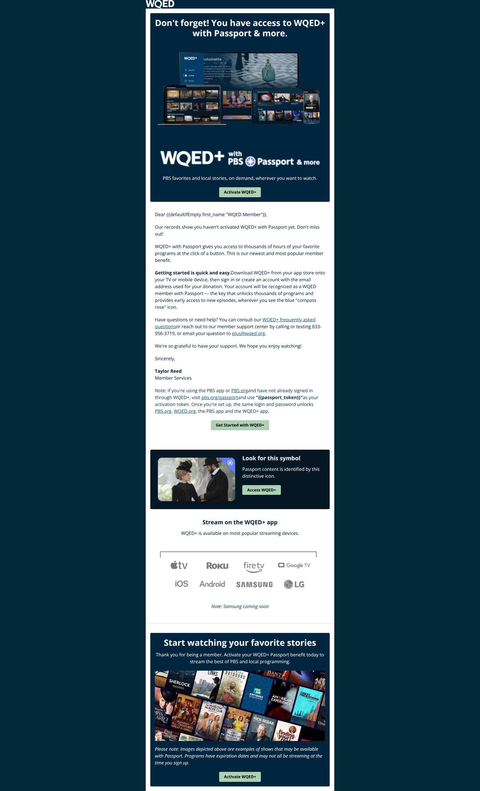 Email design: Activate your WQED+ access today (Copy)