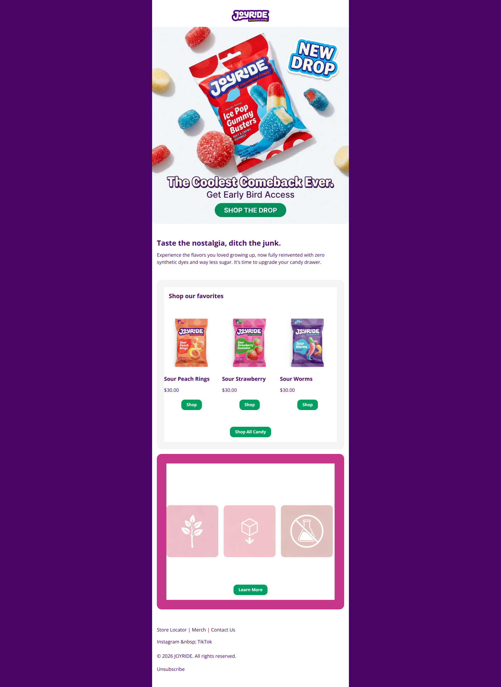 Email design: ๐ New Candy Drop: Nostalgia meets better-for-you