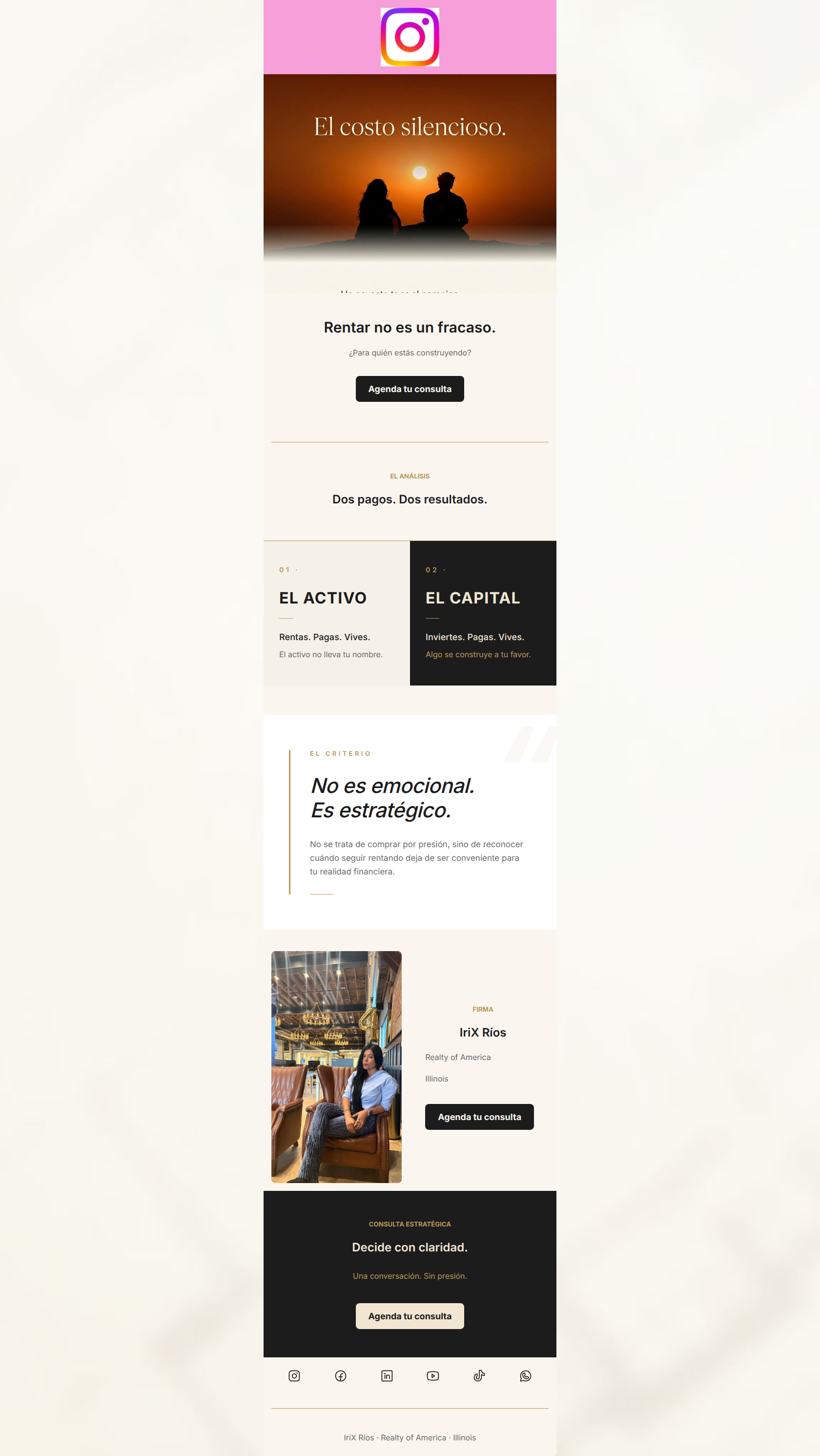 Email design: Rentar no es un fracaso.