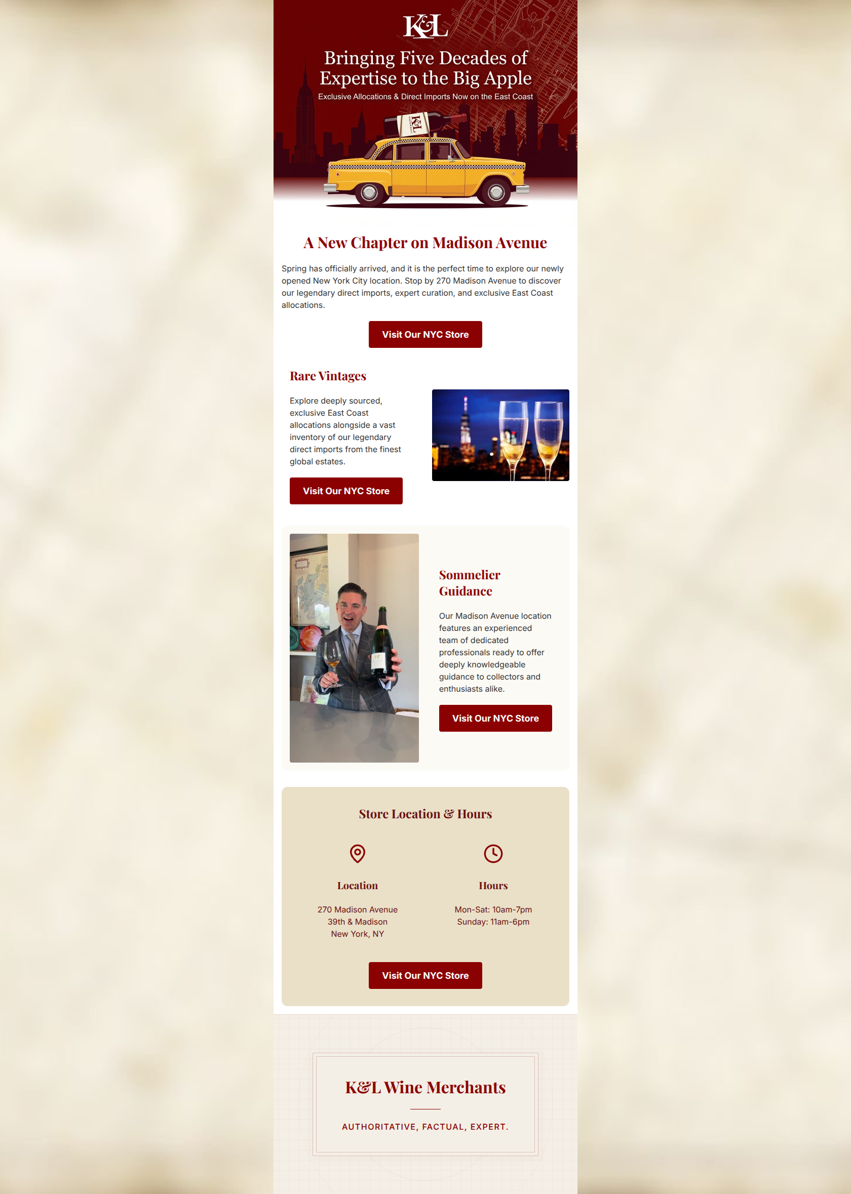 Email design: Spring into our new Madison Avenue store