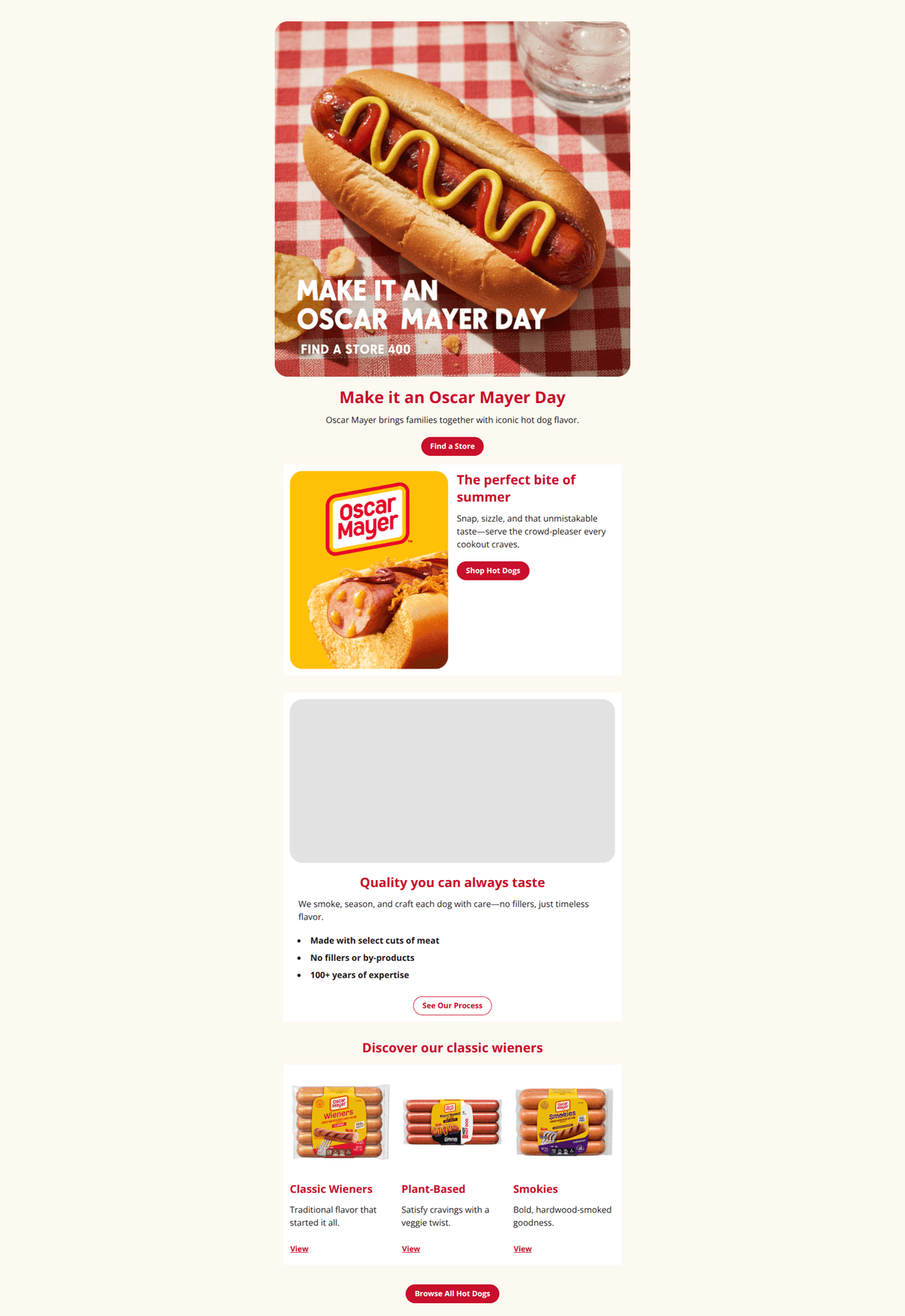 Email design: The Perfect Hot Dog Awaits ๐ญ