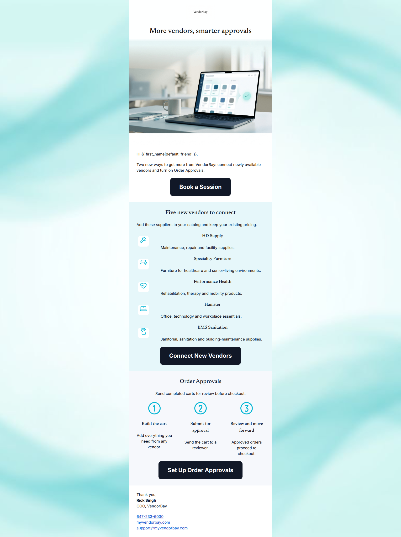 Email design: Two new ways to get more from VendorBay