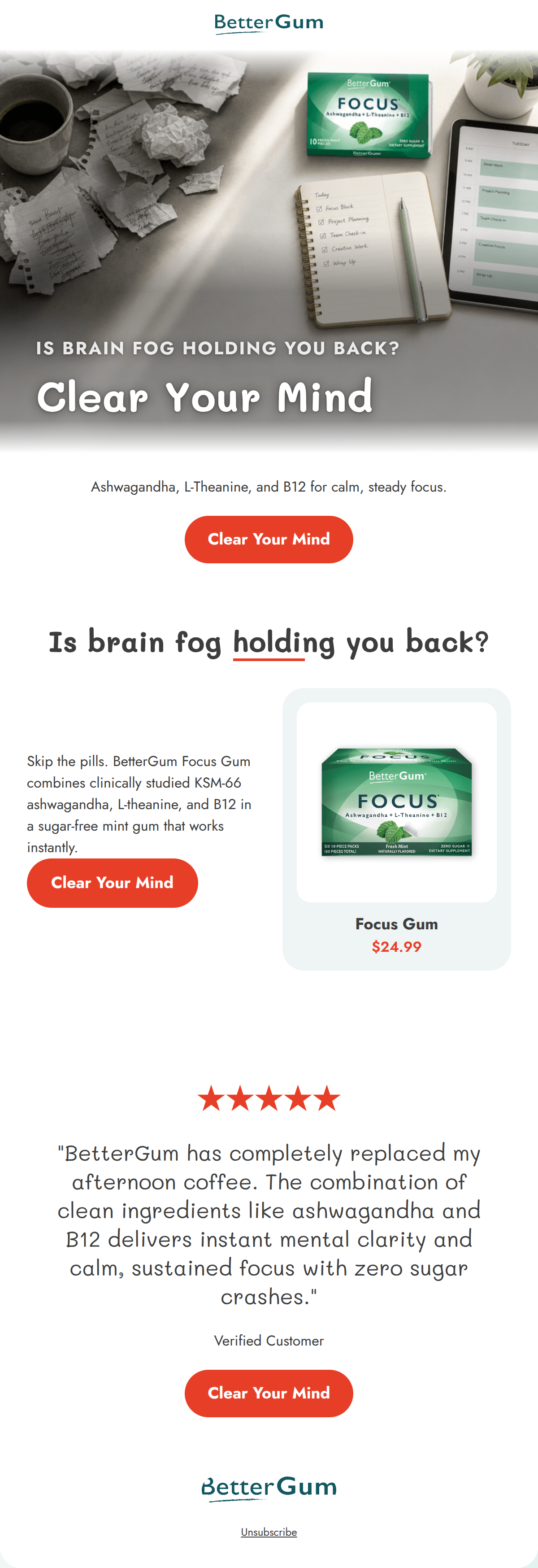 Email design: Is brain fog holding you back?