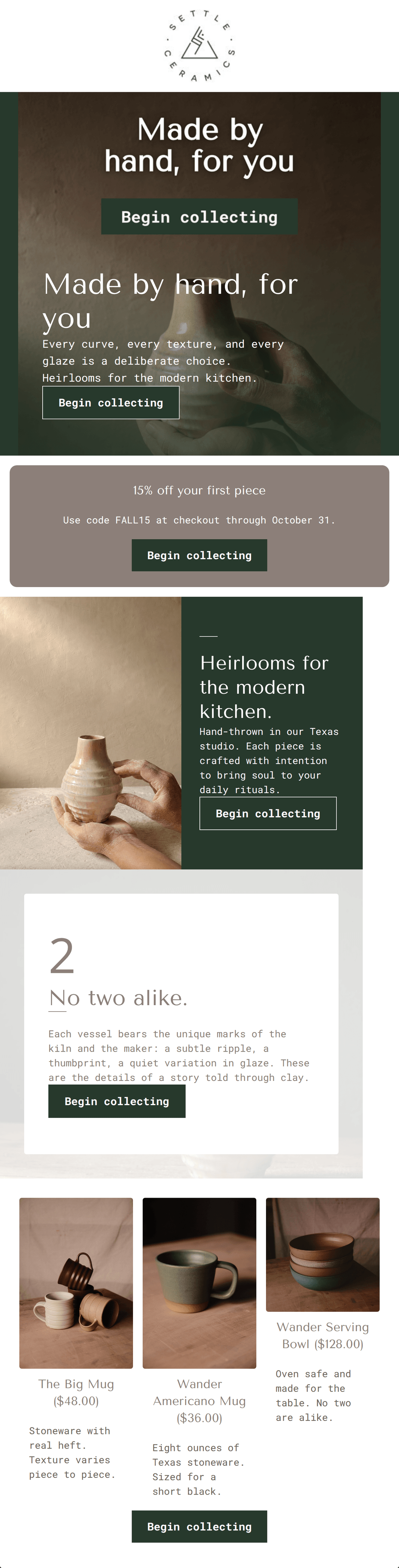Email design: Welcome to the studio (Clone)