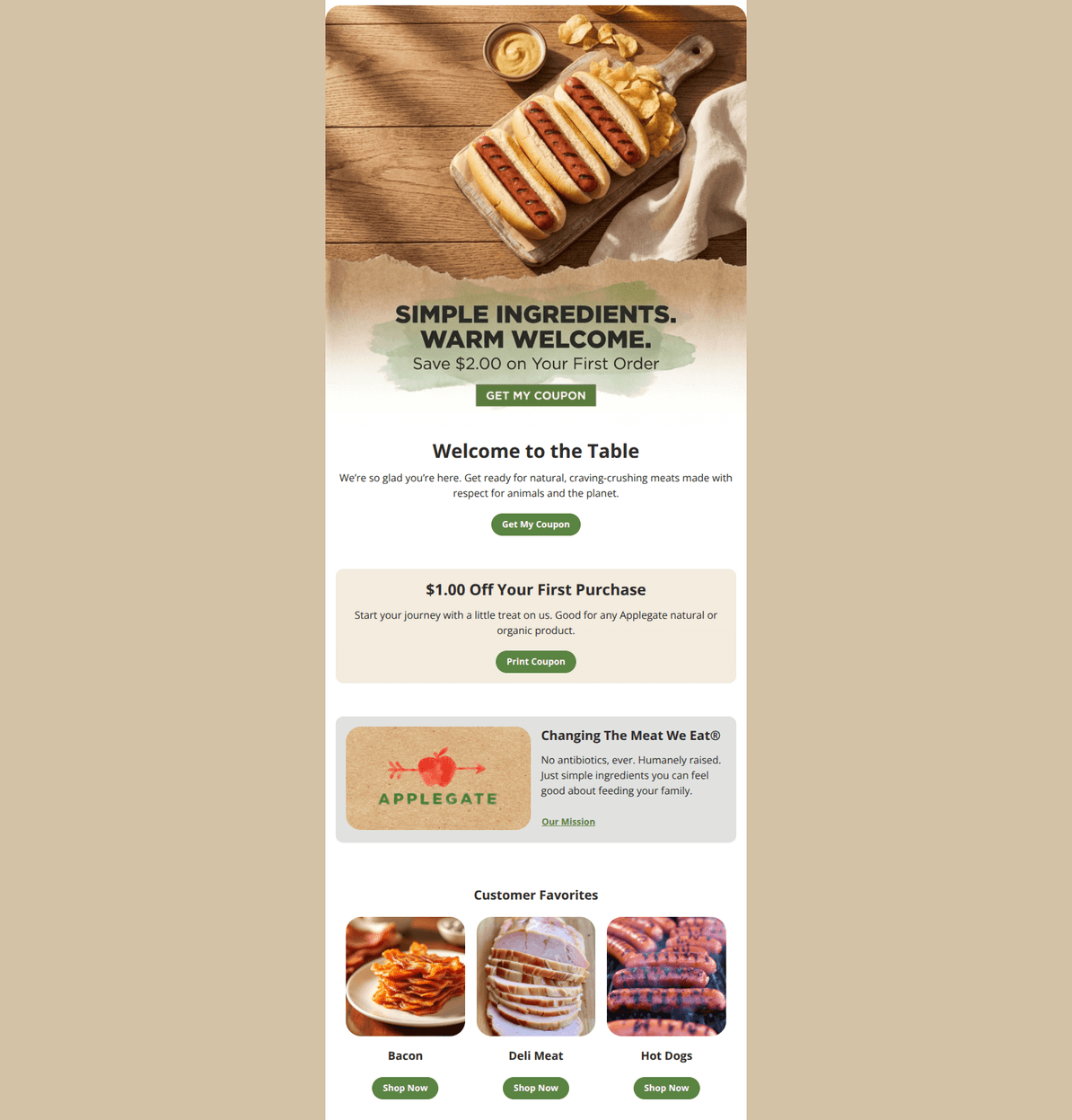 Email design: Welcome! Here's 15% Off Inside ๐