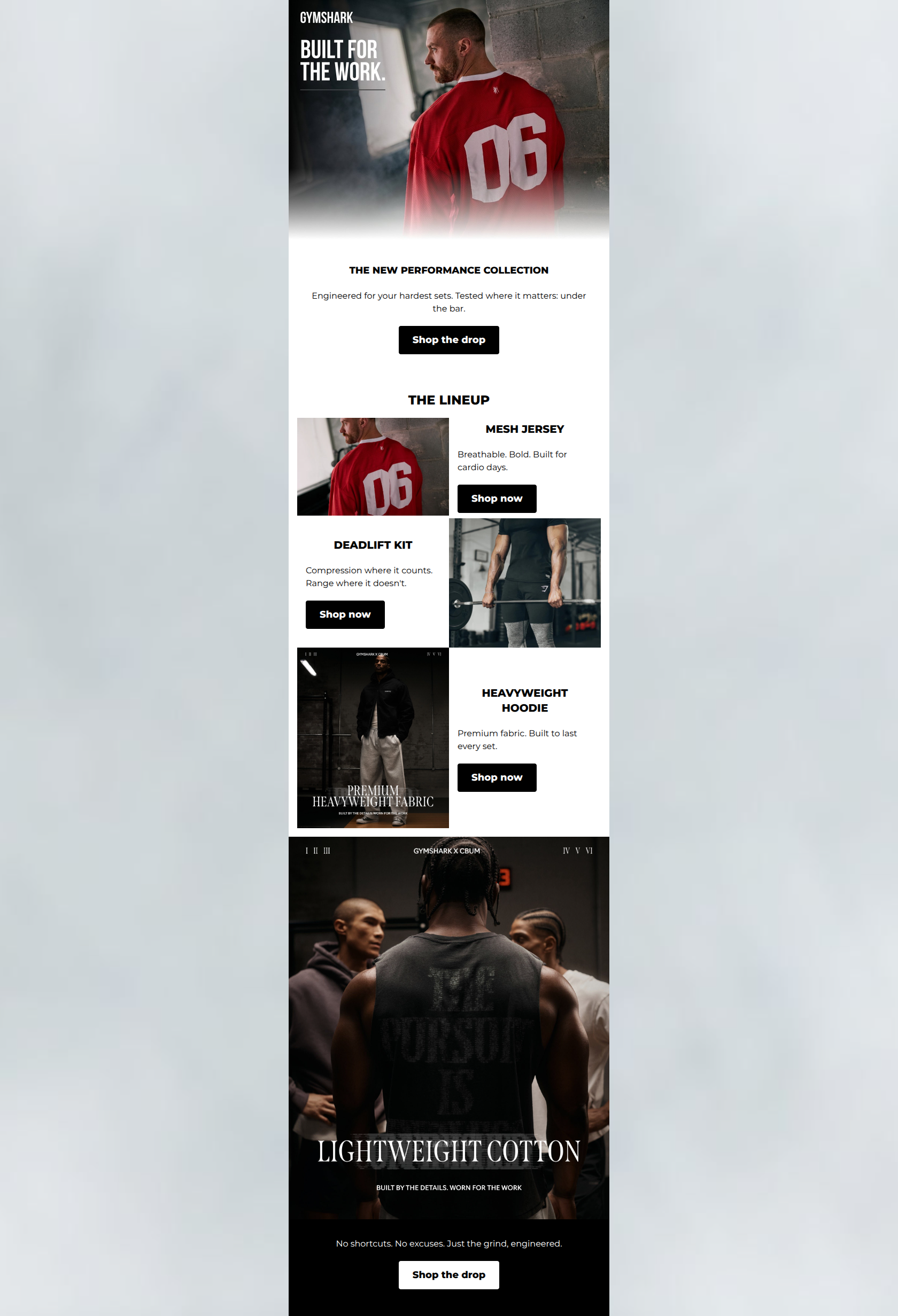 Email design: Built for the work.