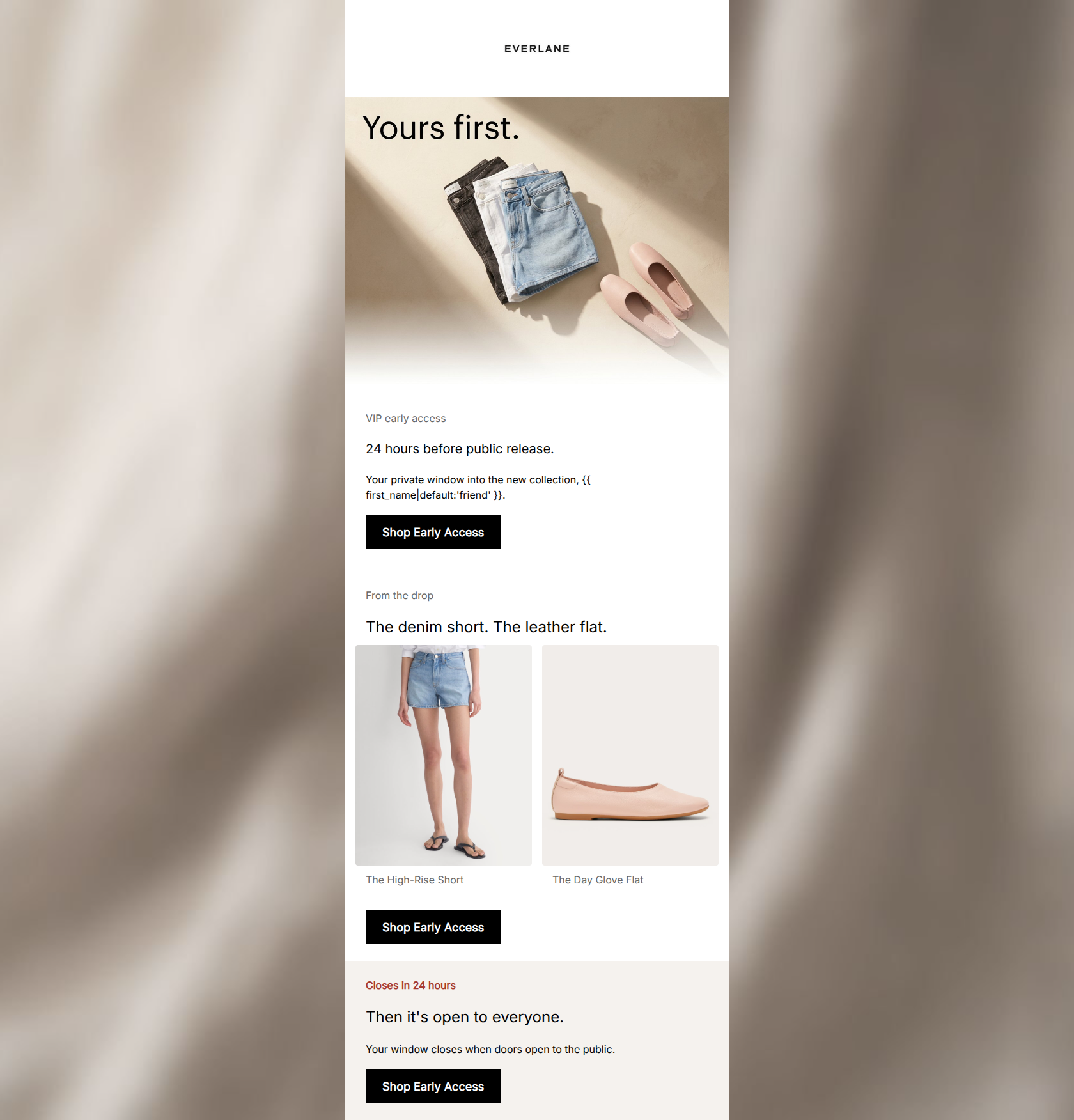 Email design: The new collection. Yours first.