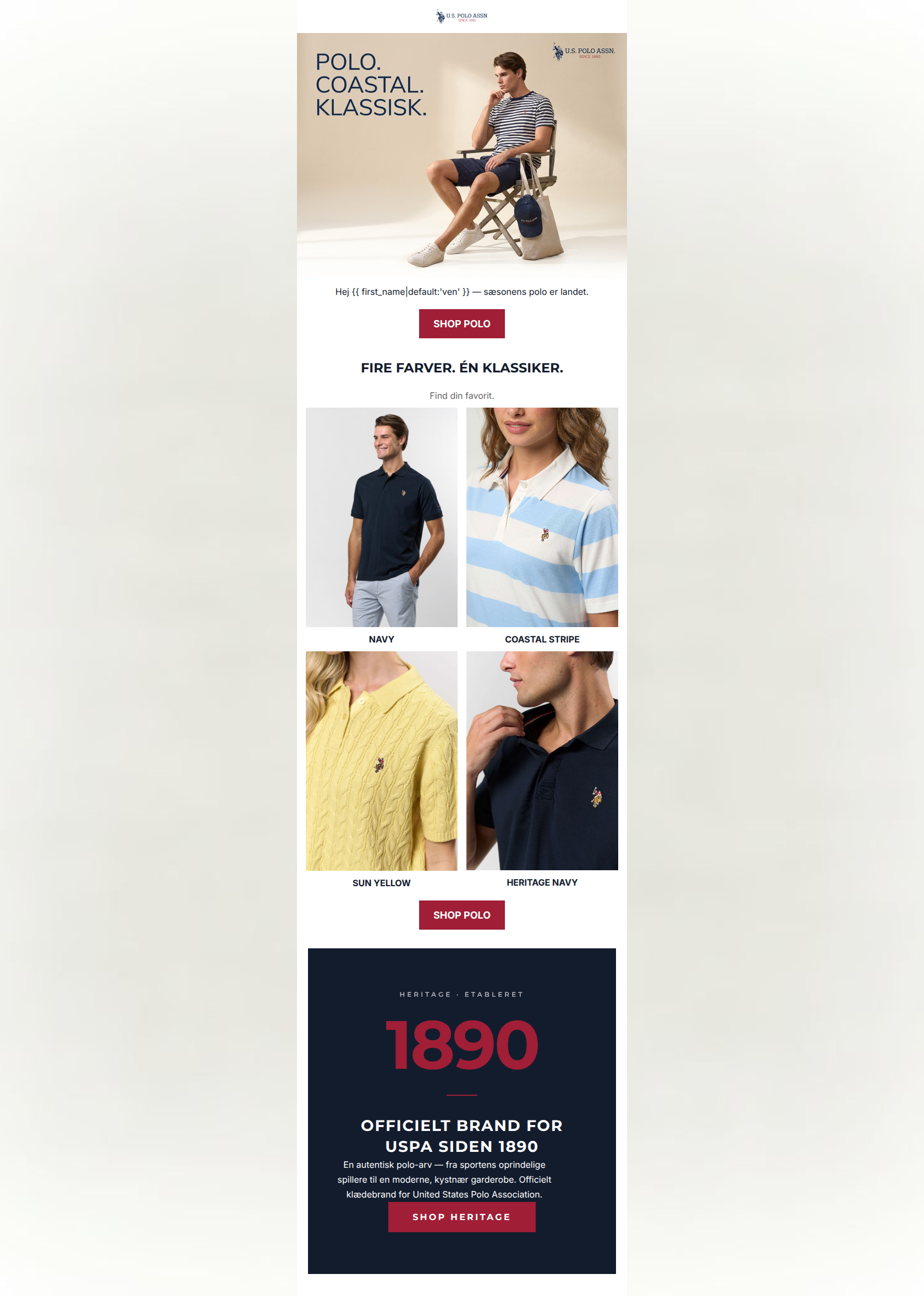 Email design: Polo-sæsonen er her