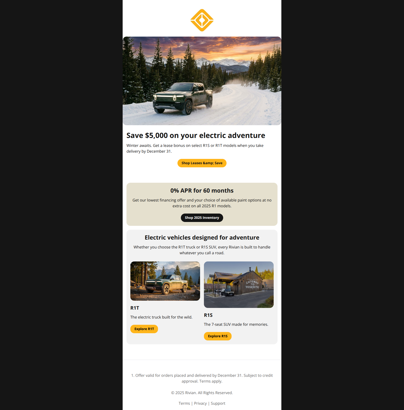 Email design: Welcome to the adventure (plus a $5,000 offer)