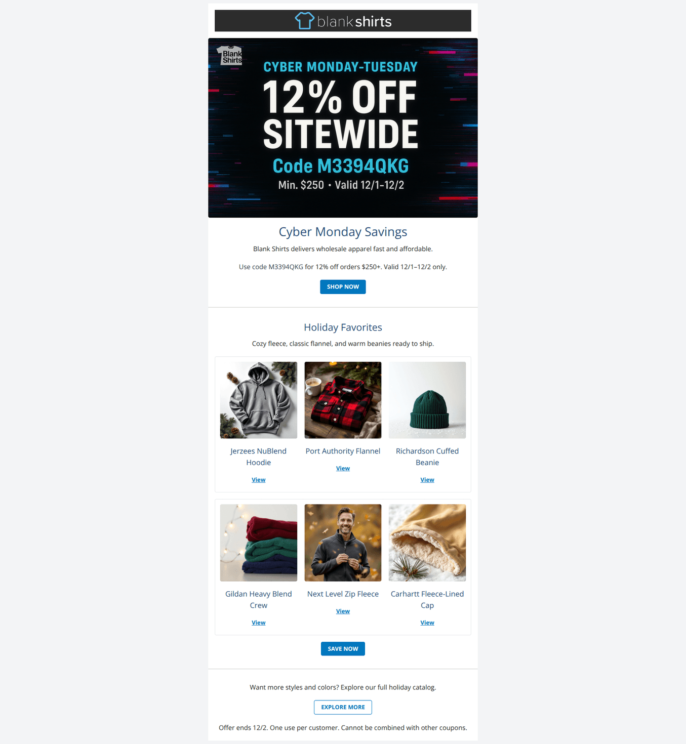 Email design: ๐ 12% Off Ends Tomorrow! Save Big (Clone)