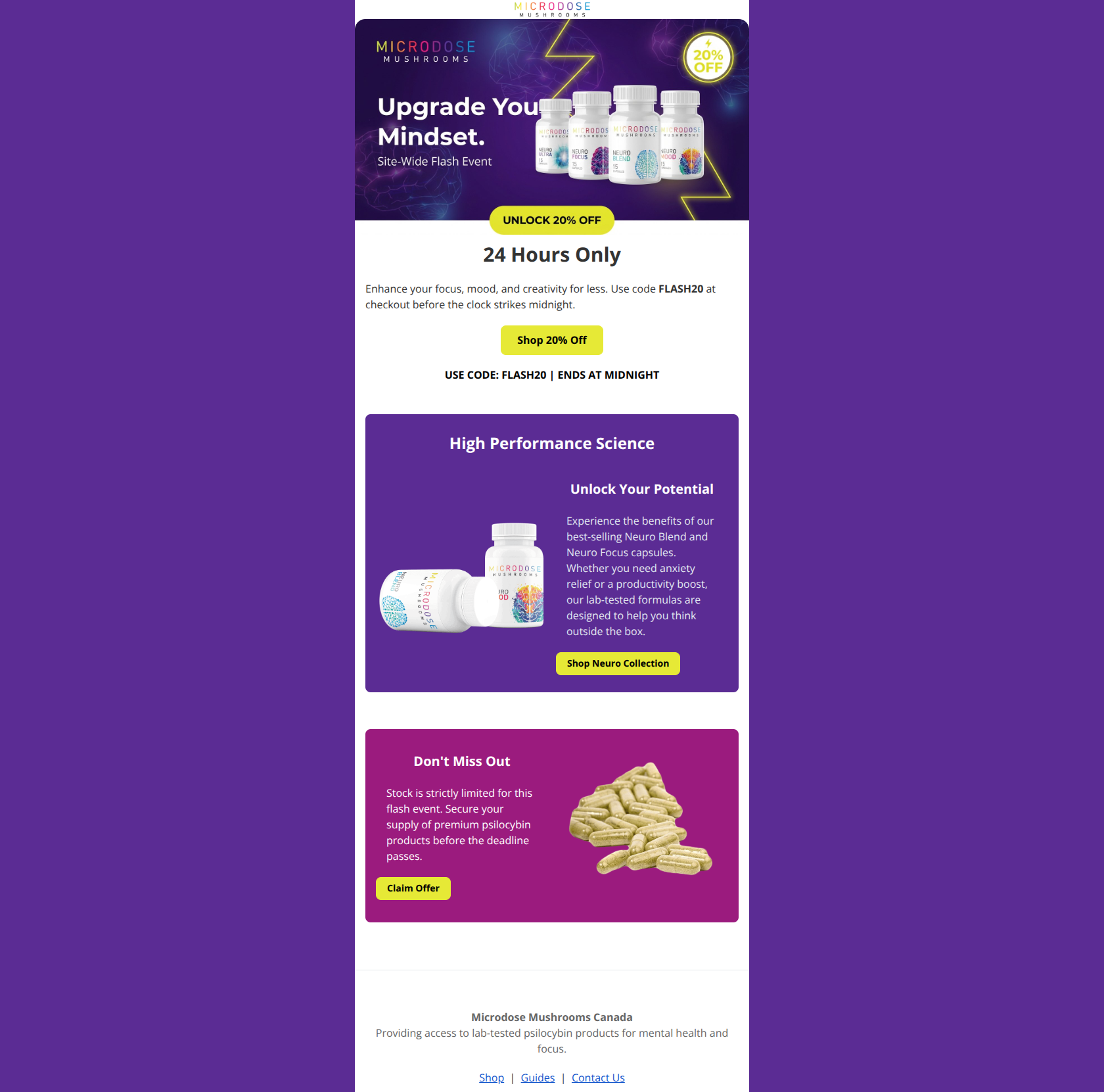 Email design: ⚡ Flash Sale: 24 Hours only!