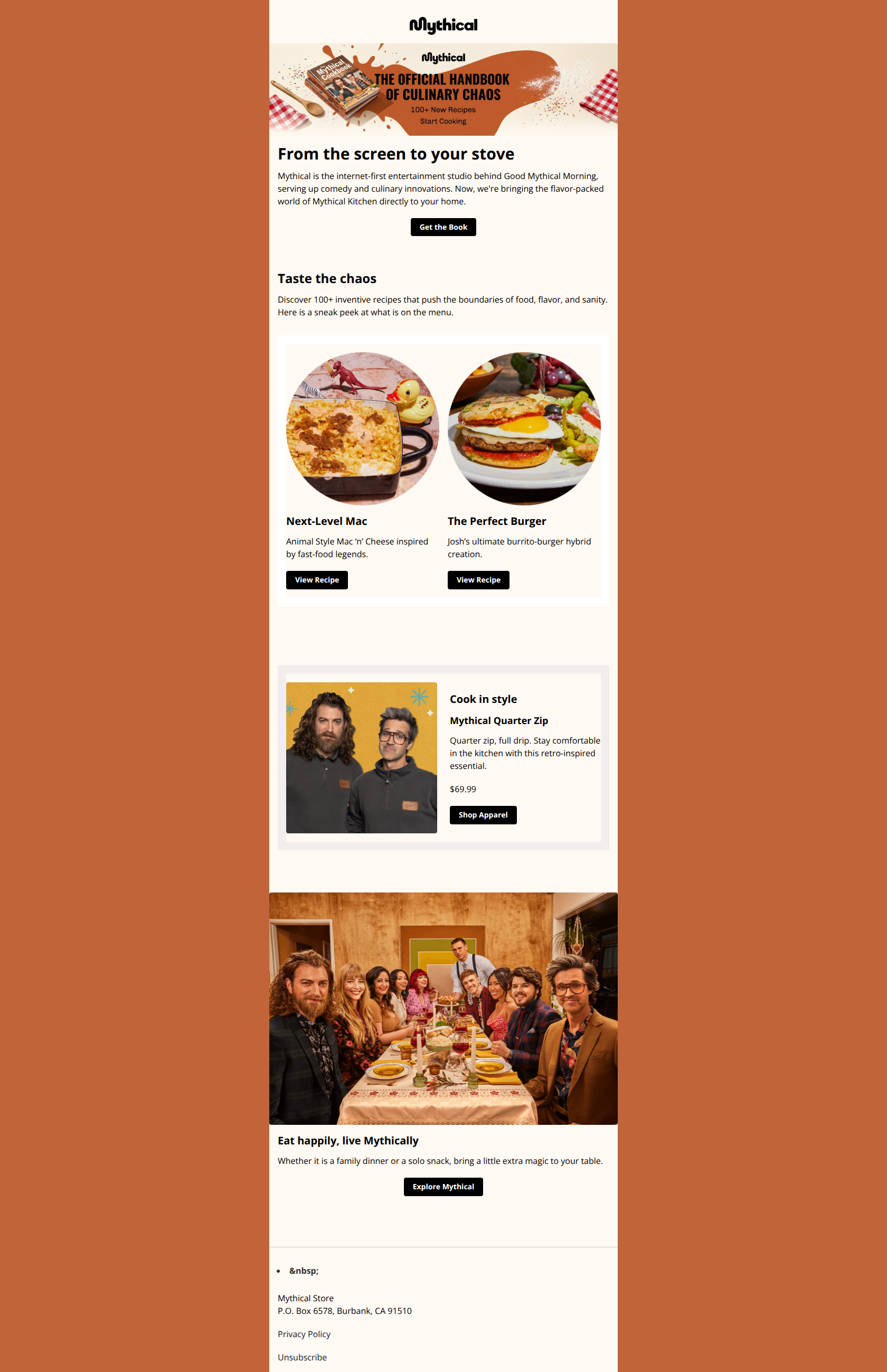 Email design: Your kitchen is about to get Mythical ๐ณ