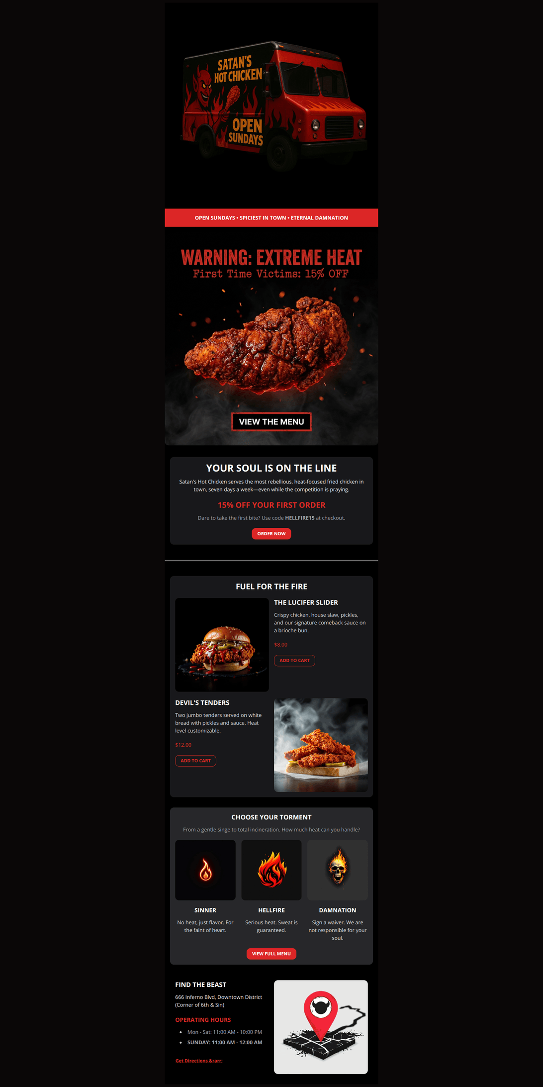 Email design: ๐ฅ 15% Off: Dare to Try Damnation?