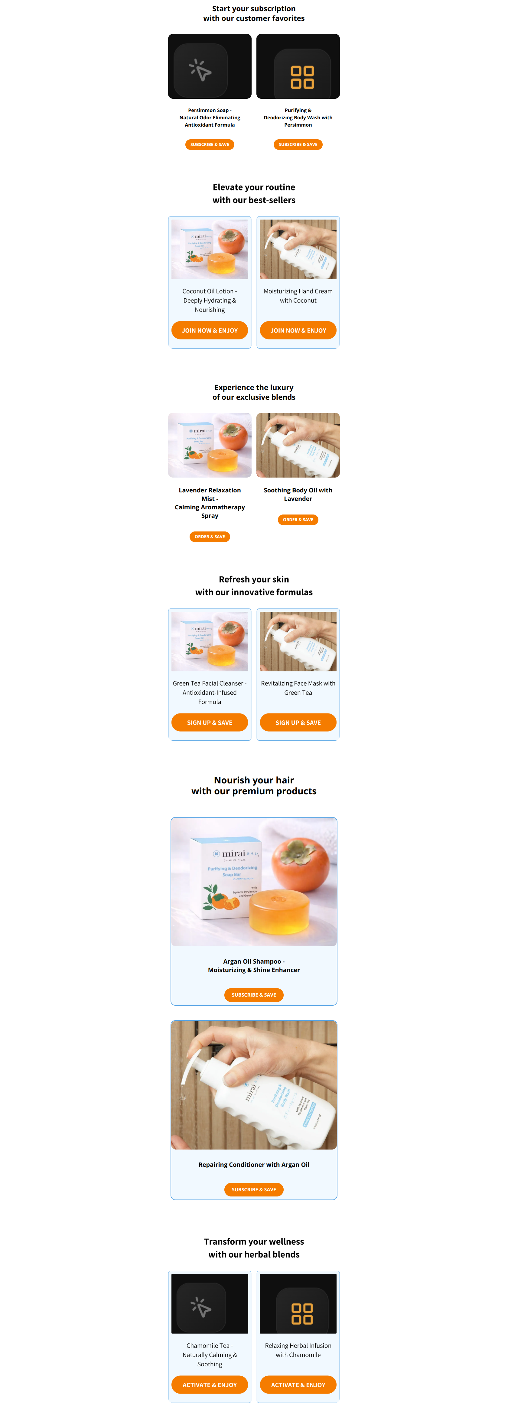 Email design: Start Subscribing with Favorites