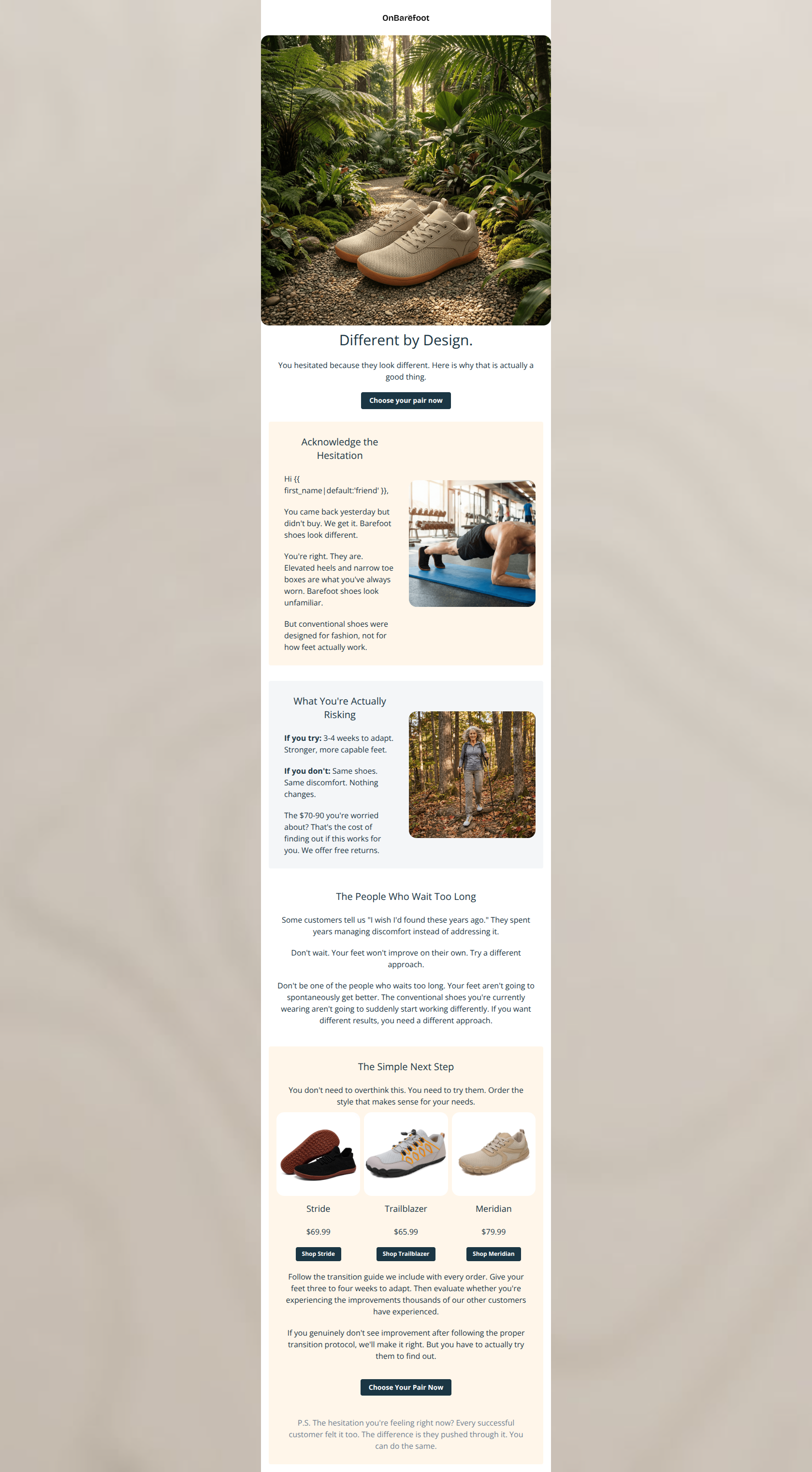 Email design: Browse Abandonment - Email 2