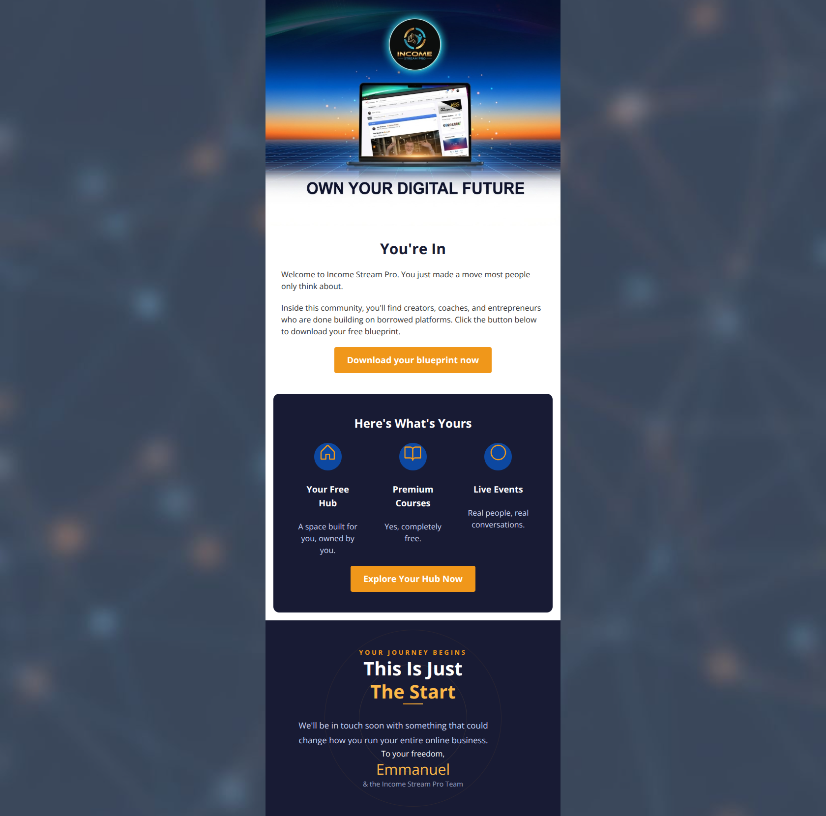 Email design: You're in. Here's what happens next ๐