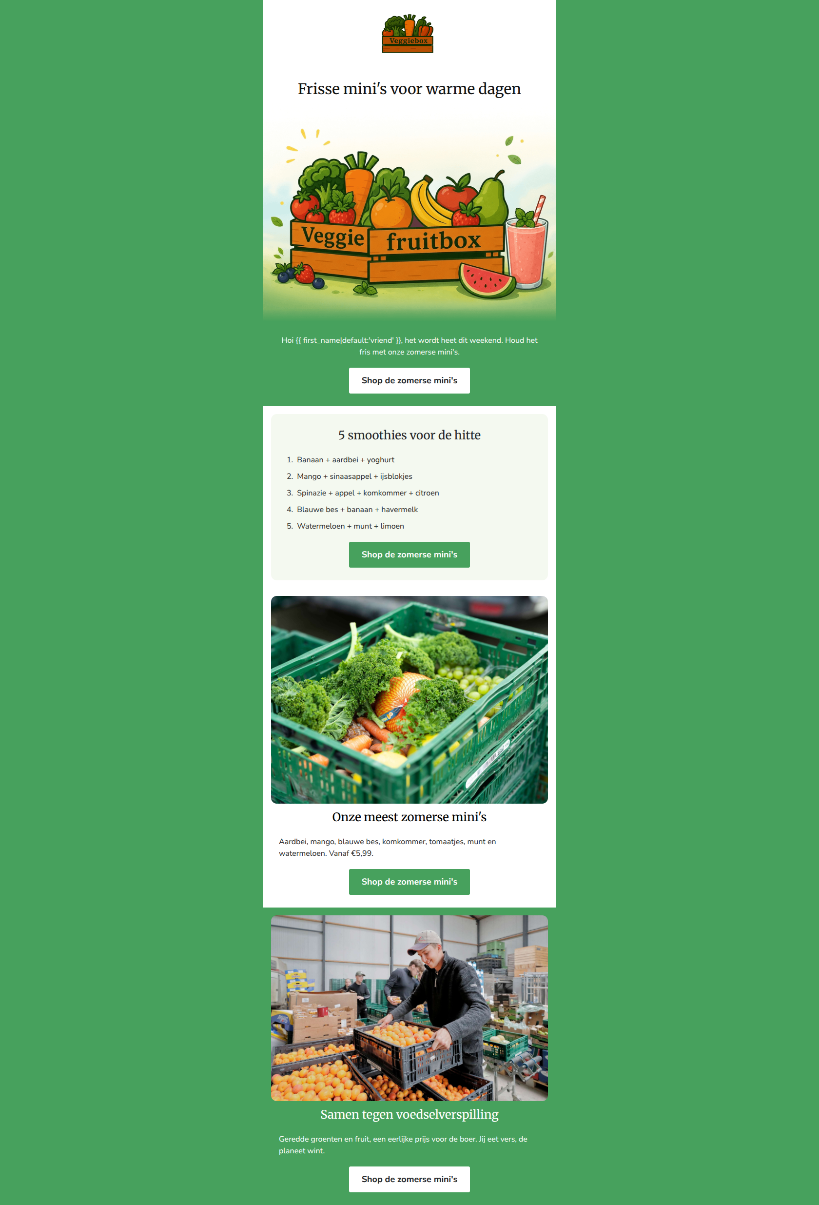Email design: Hitte op komst? Tijd voor zomerse mini's ๐