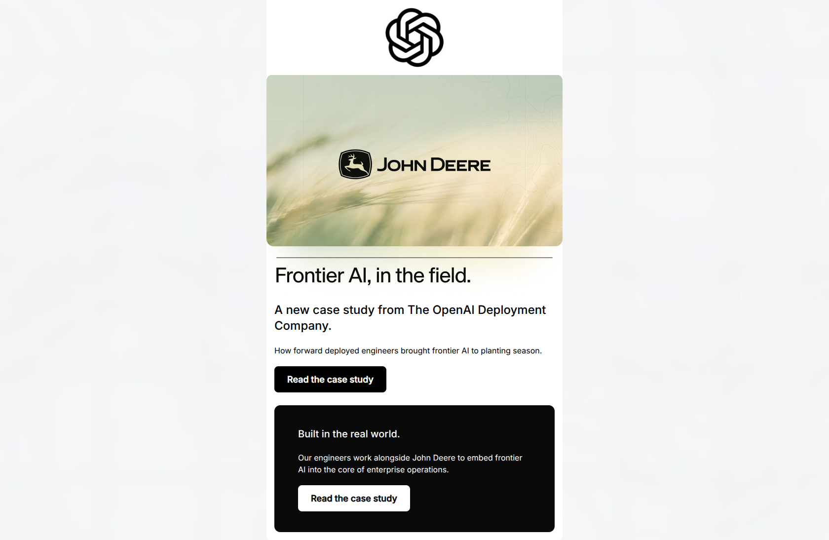 Email design: Inside the John Deere deployment