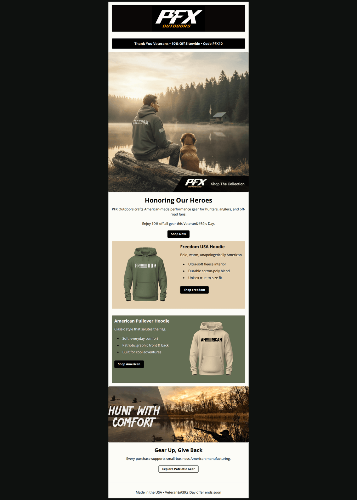 Email design: Thank You, Veterans | A Special Offer Inside (Clone) (Clone) (Clone)