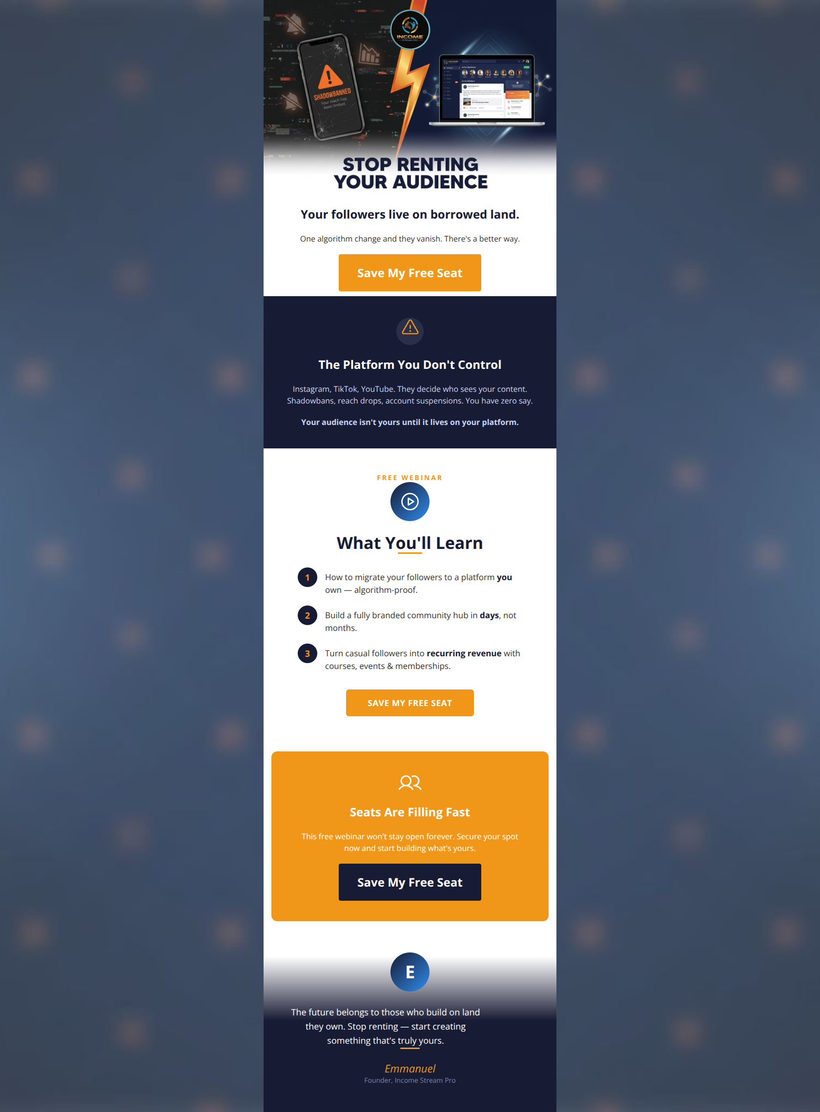 Email design: You don't actually own your audience