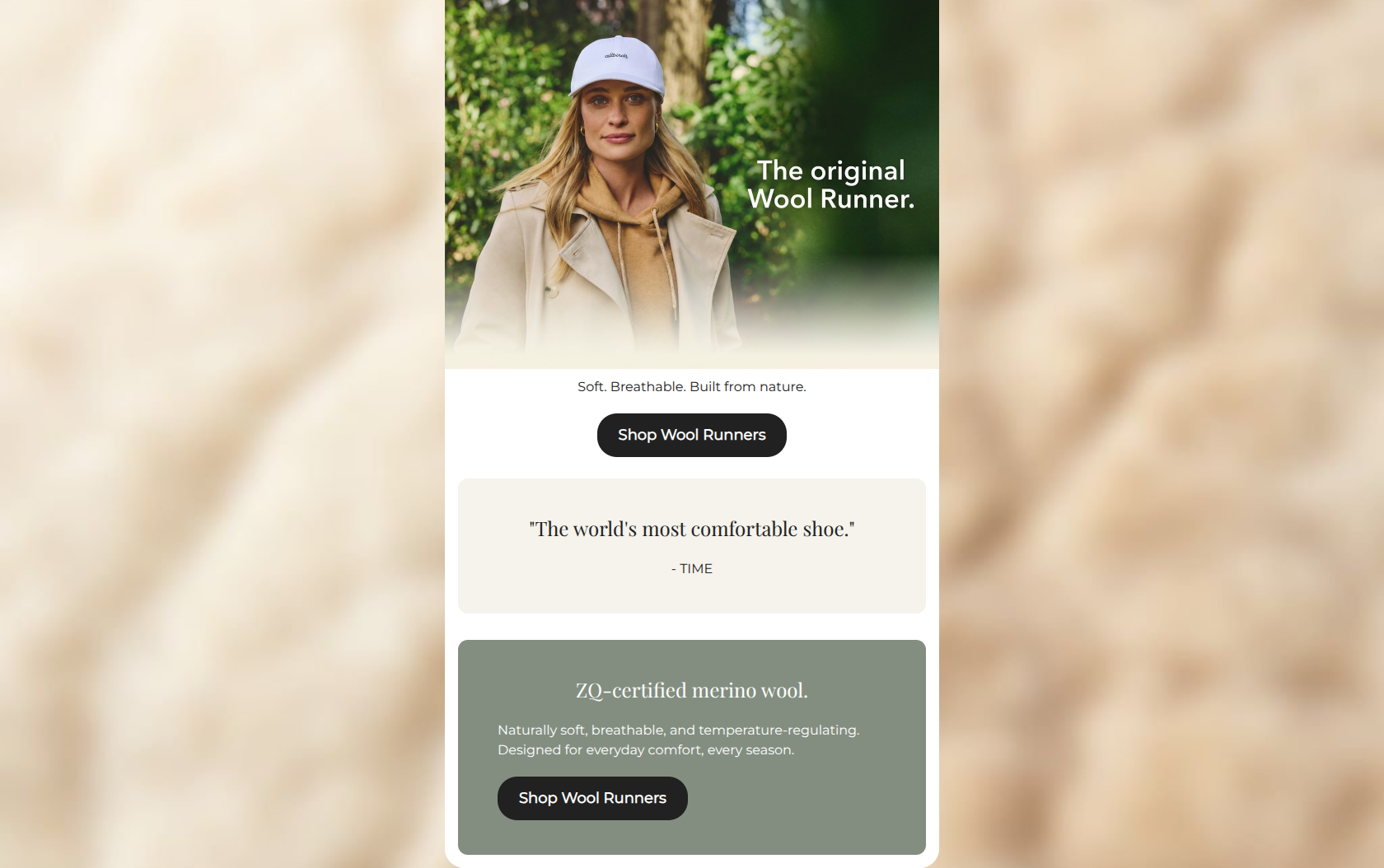 Email design: The world's most comfortable shoe.