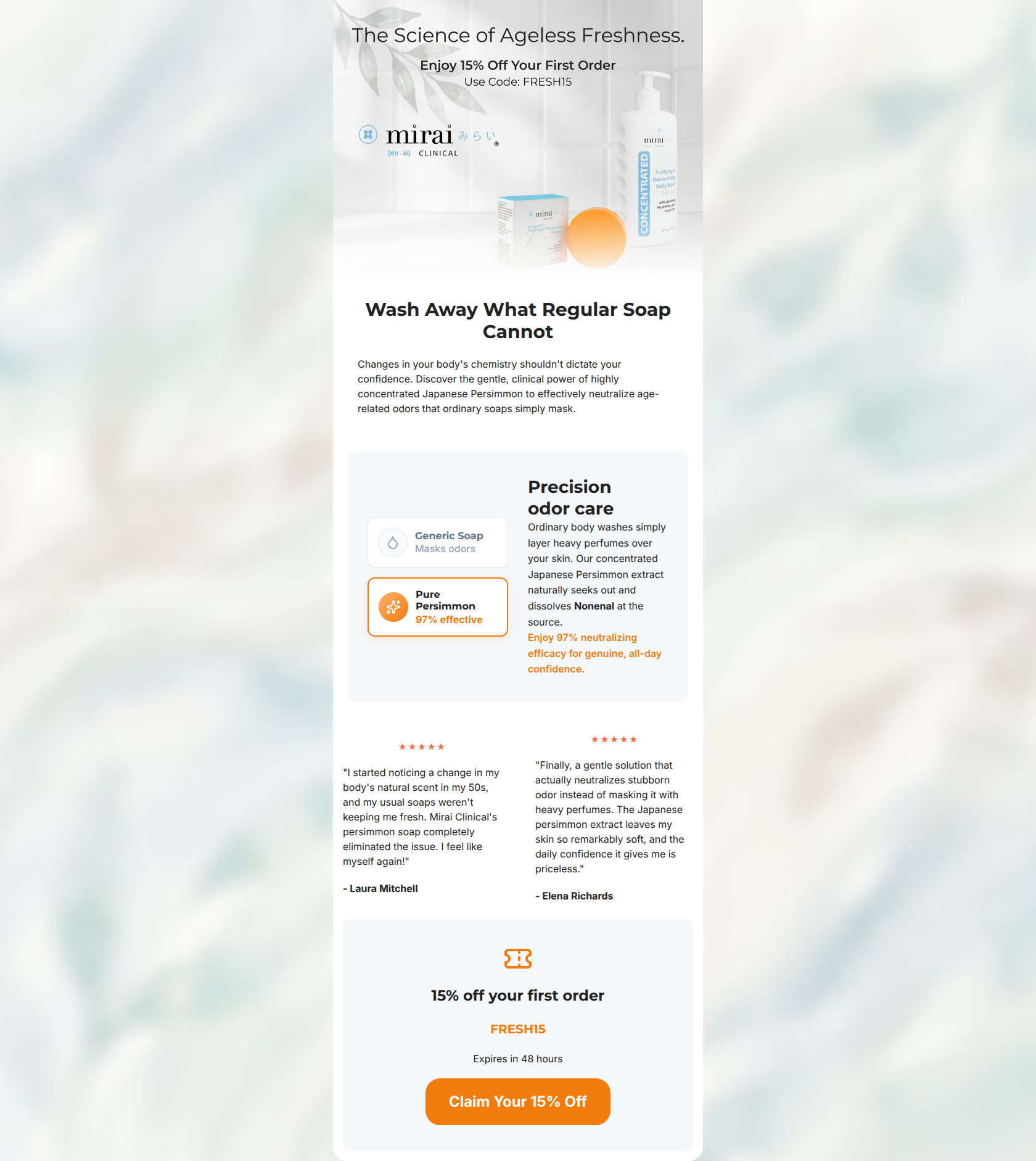 Email design: The natural secret to ageless, all-day freshness